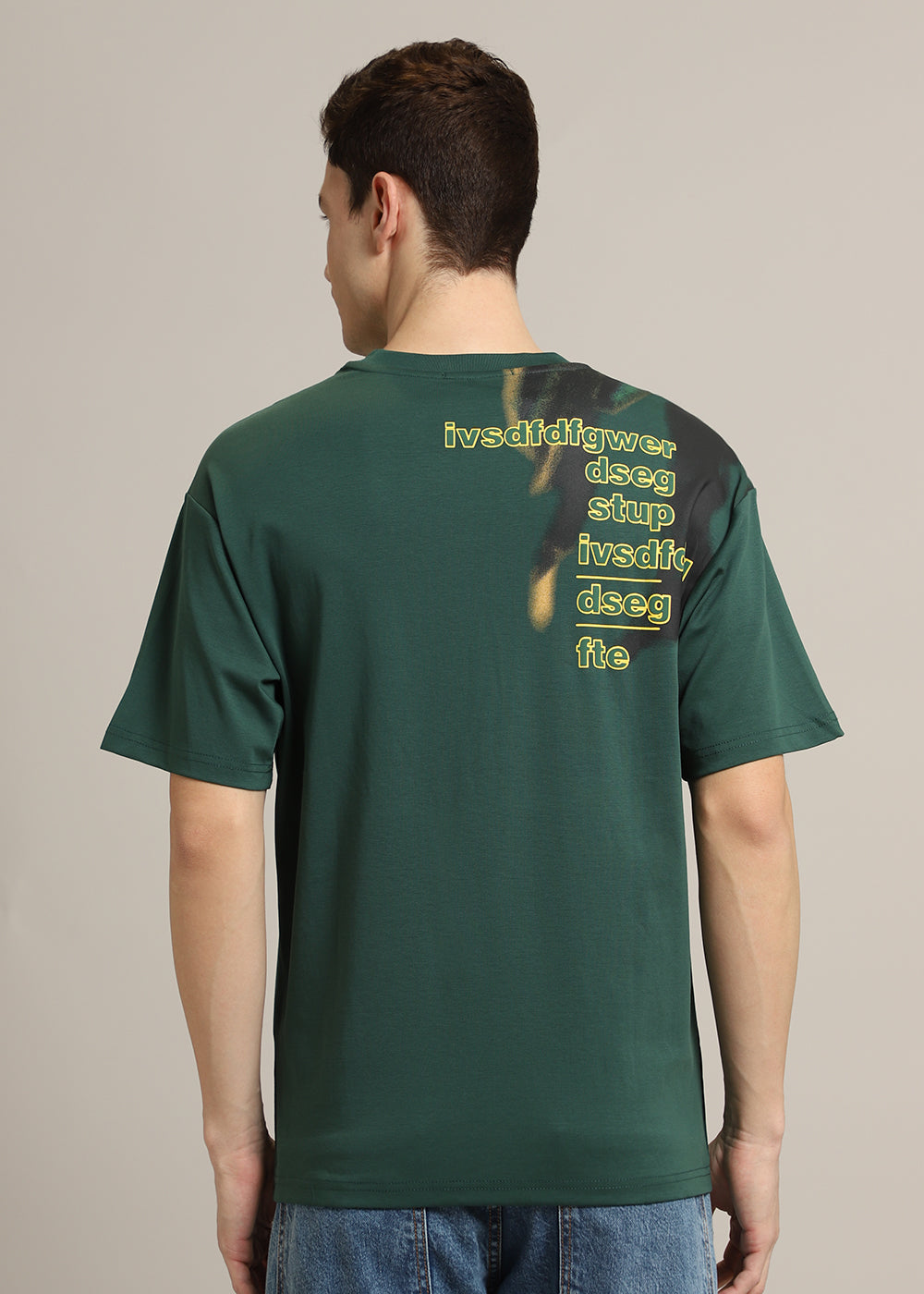 Fontastic Green Oversized T-shirt