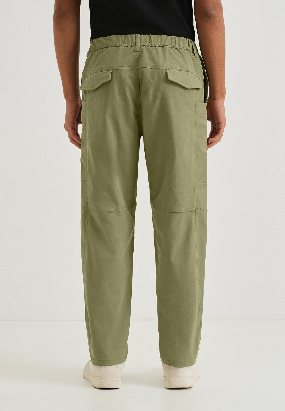 Forest Green Drawstring Panel Cargo