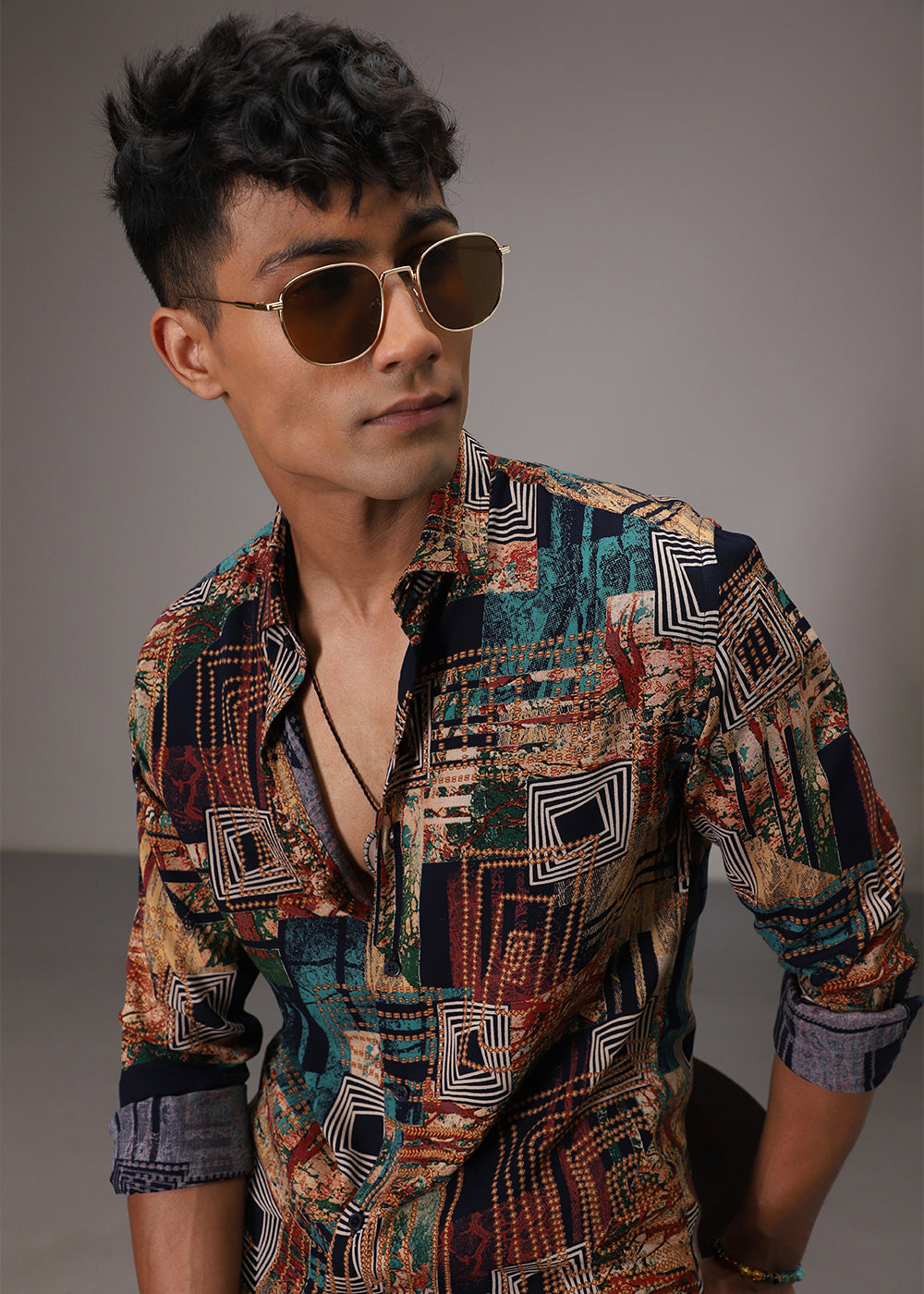 Fusion Hues Feather Shirt
