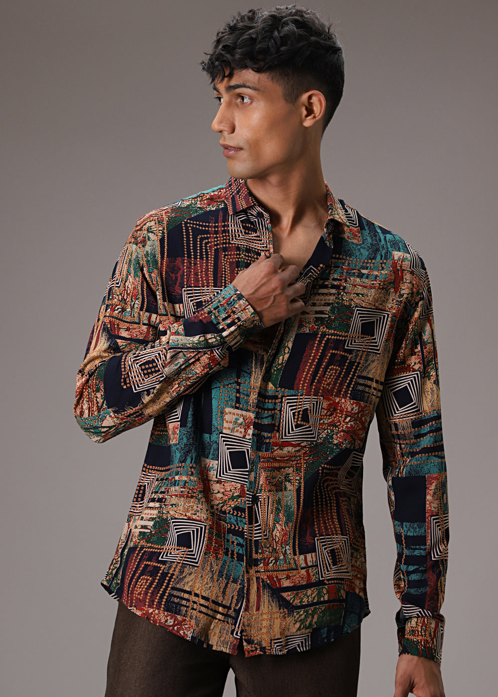Fusion Hues Feather Shirt