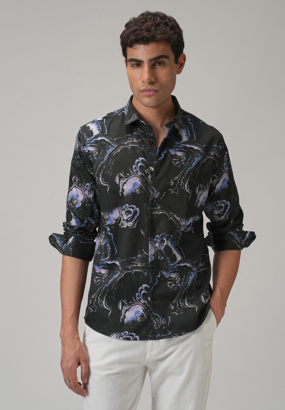 Galaxy Marble Printed Full Sleeve Shirt