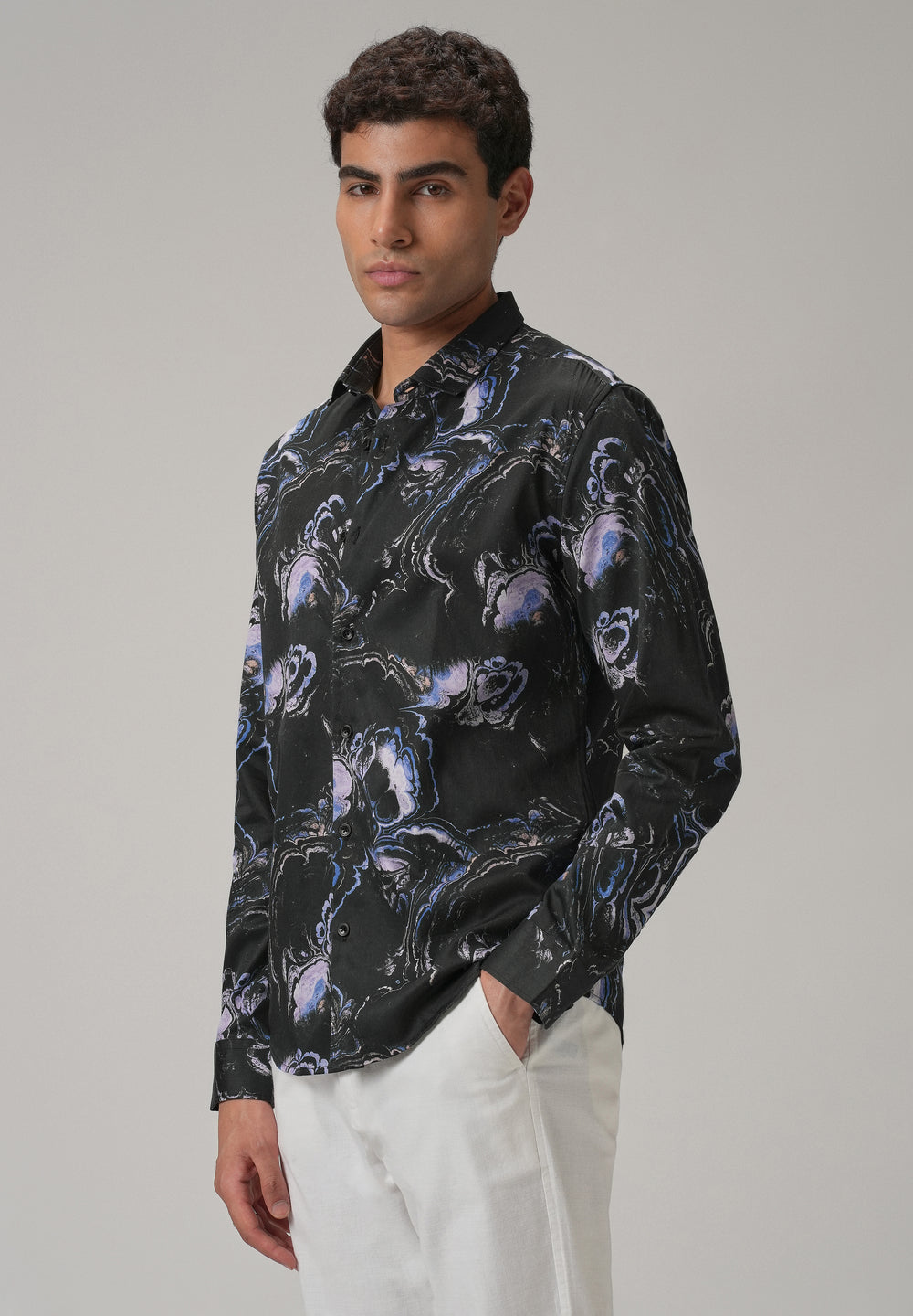 Galaxy Marble Printed Full Sleeve Shirt
