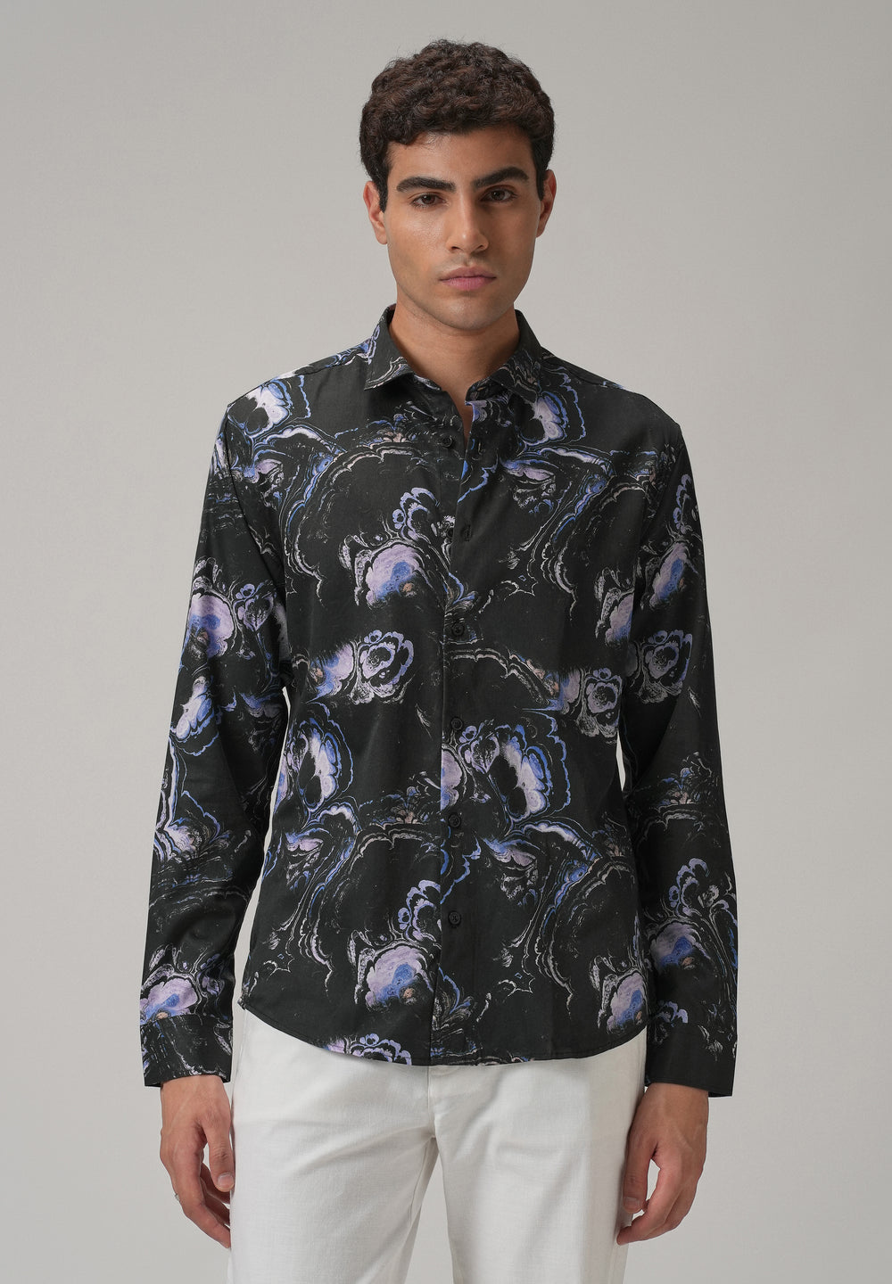 Galaxy Marble Printed Full Sleeve Shirt