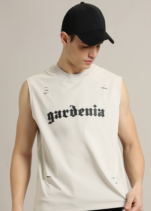 Gardenia Cream Ribbed Regular Tank