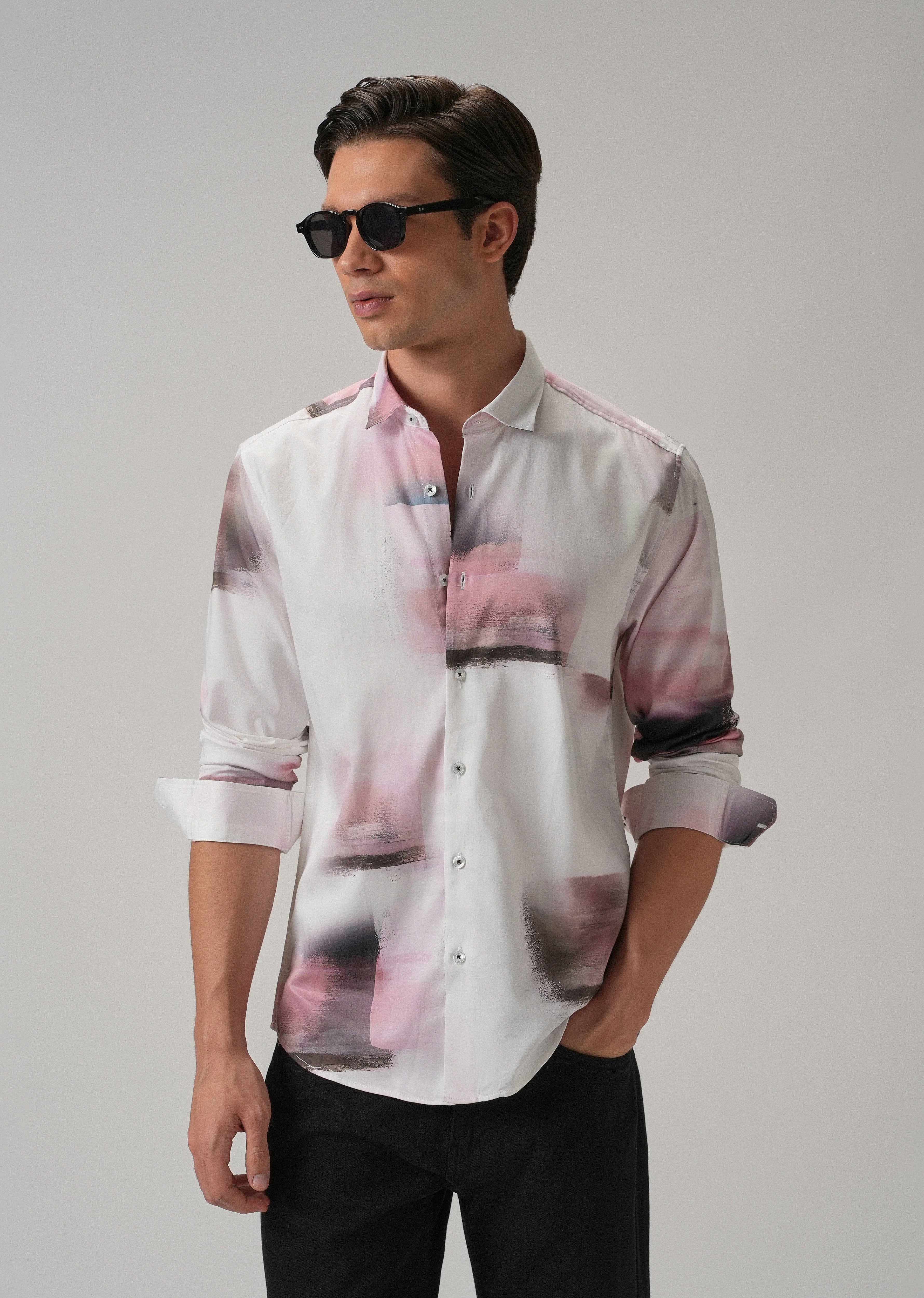 Geo-Gradient Printed Shirt