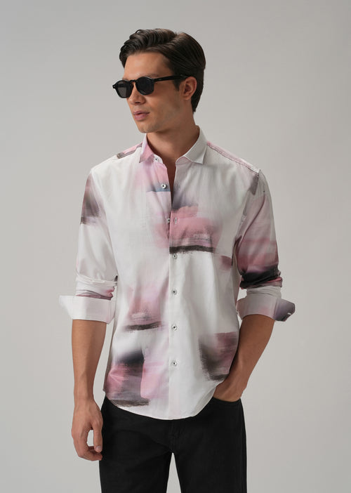 Geo-Gradient Printed Shirt