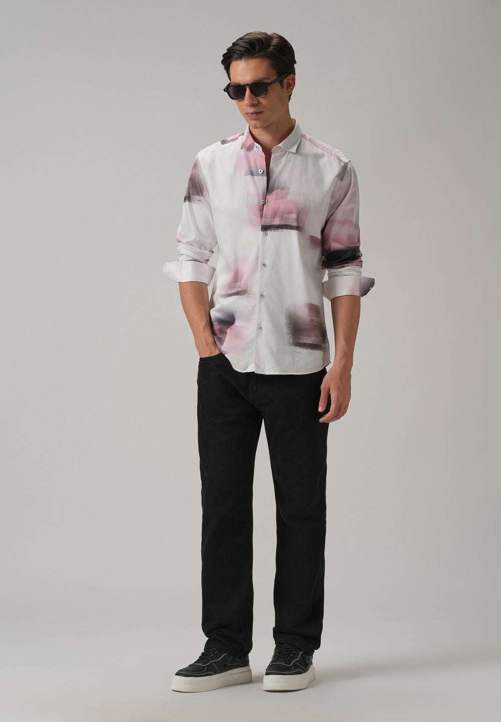 Geo-Gradient Printed Shirt