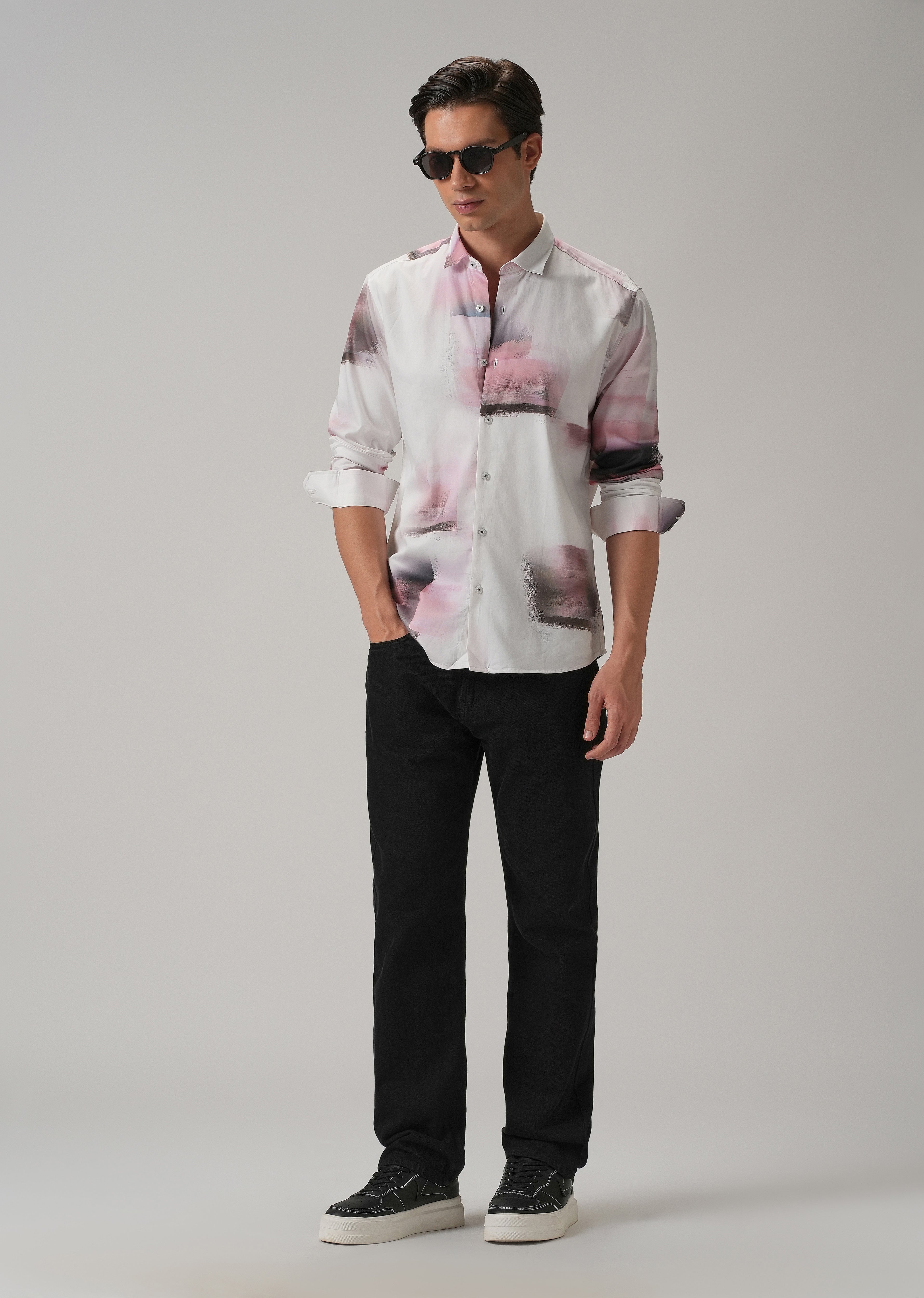 Geo-Gradient Printed Shirt