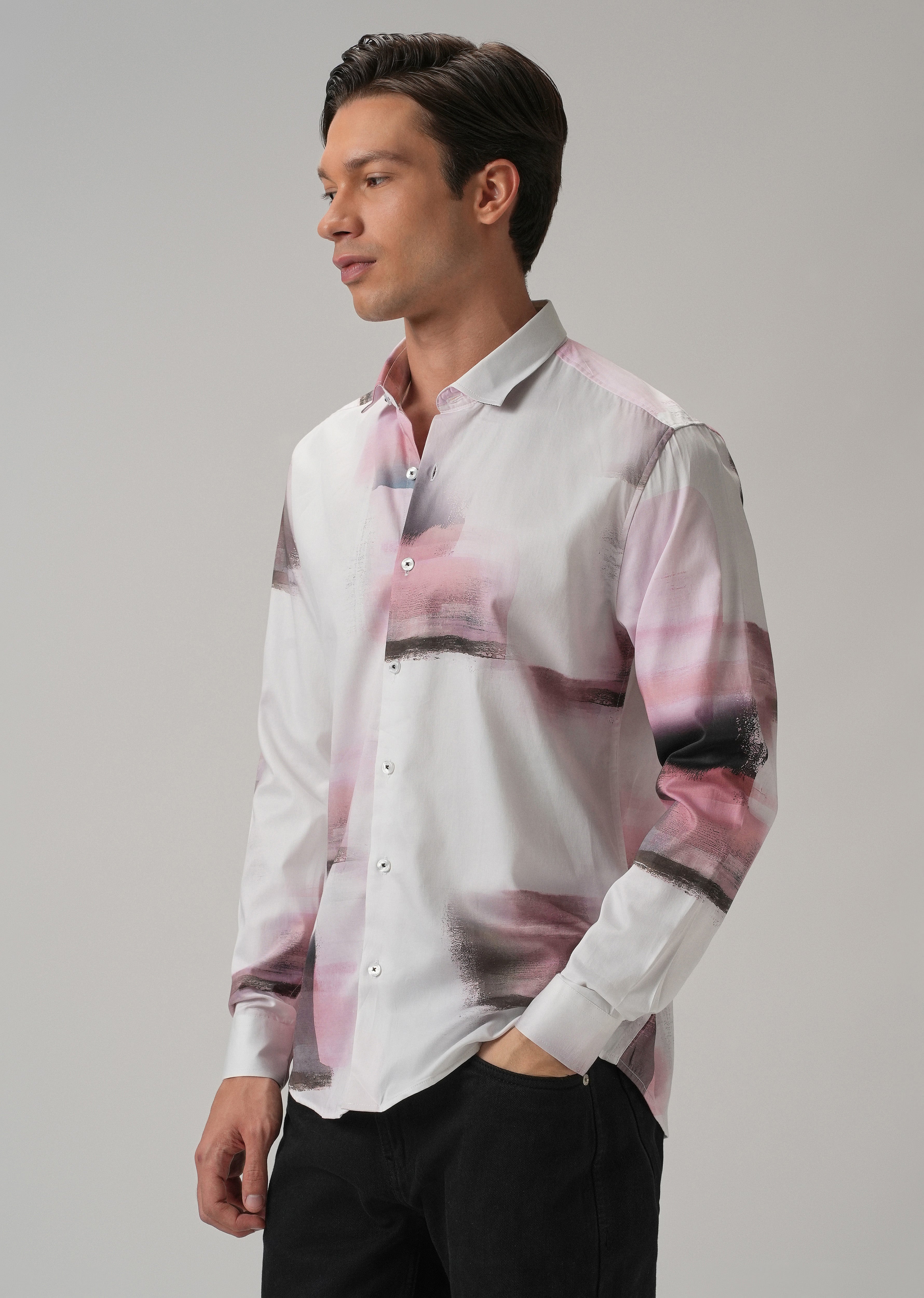 Geo-Gradient Printed Shirt