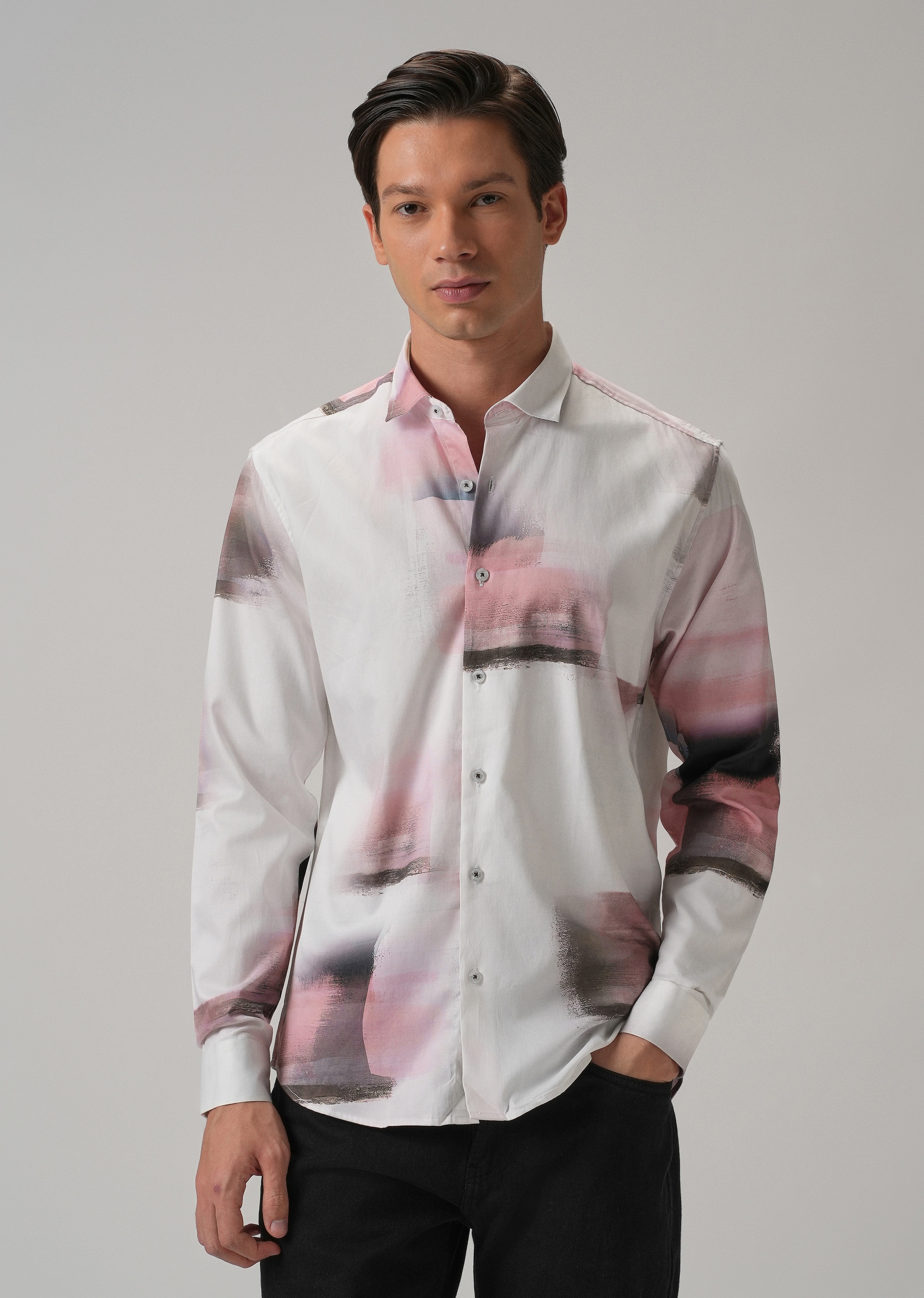 Geo-Gradient Printed Shirt