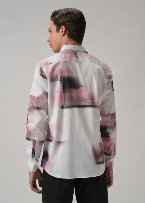 Geo-Gradient Printed Shirt