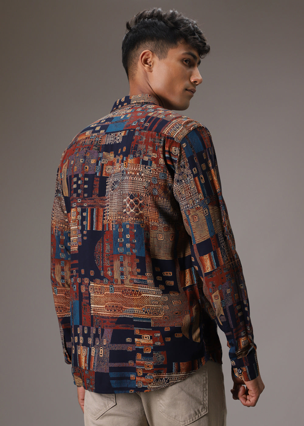 Geo Abstract Feather Shirt