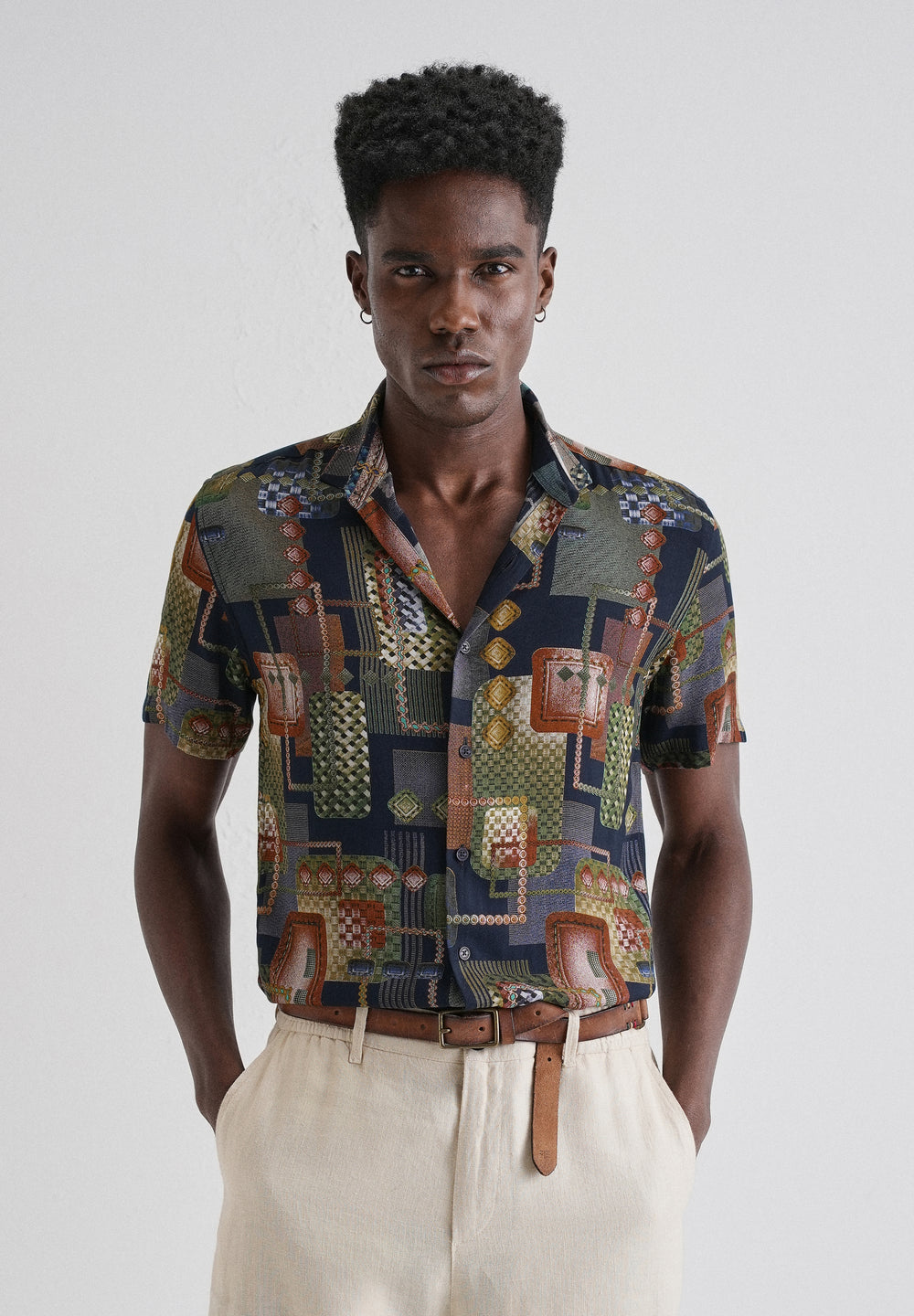 Geo Precision Feather shirt