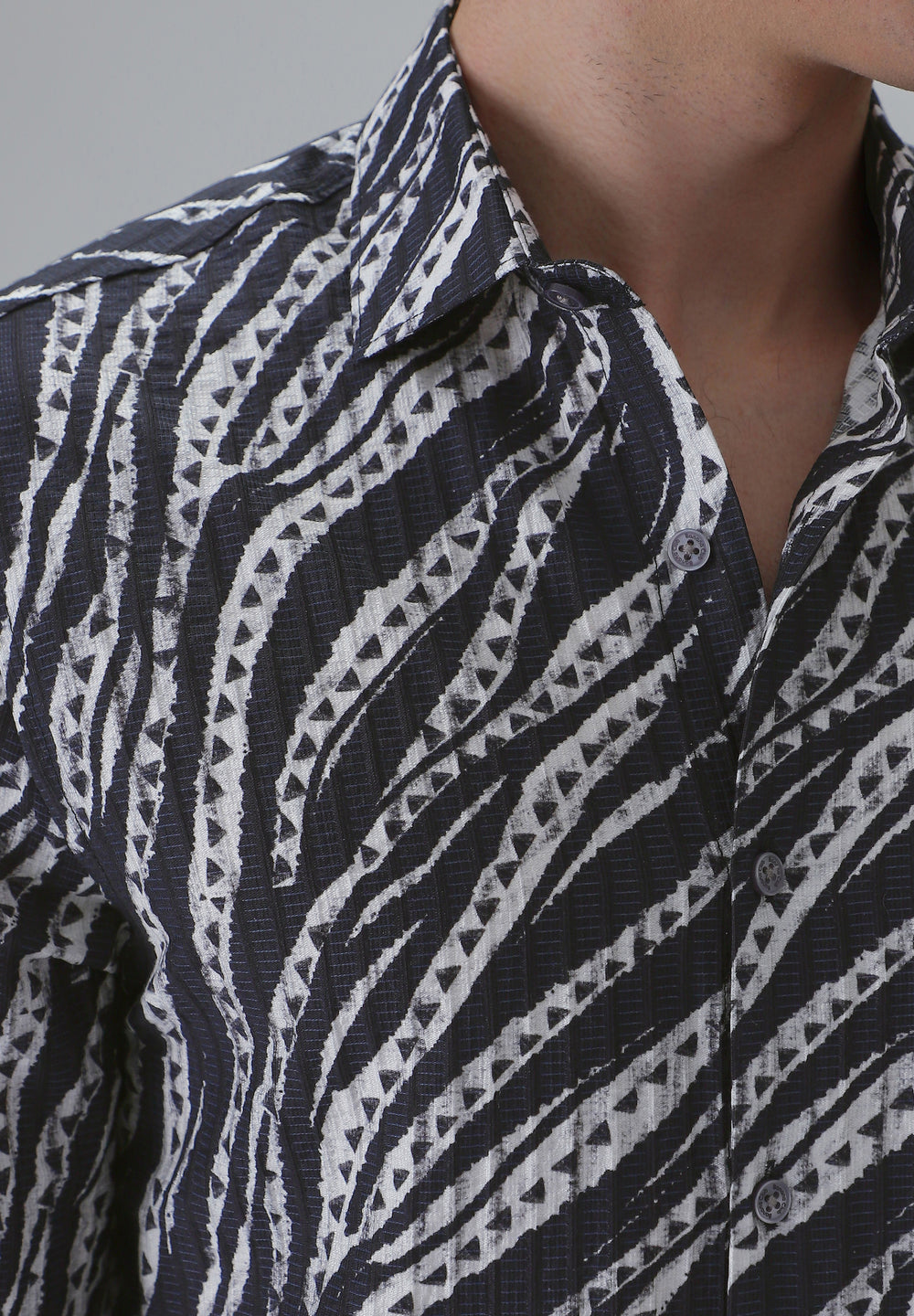 Abstract Fusion Black Printed Shirt