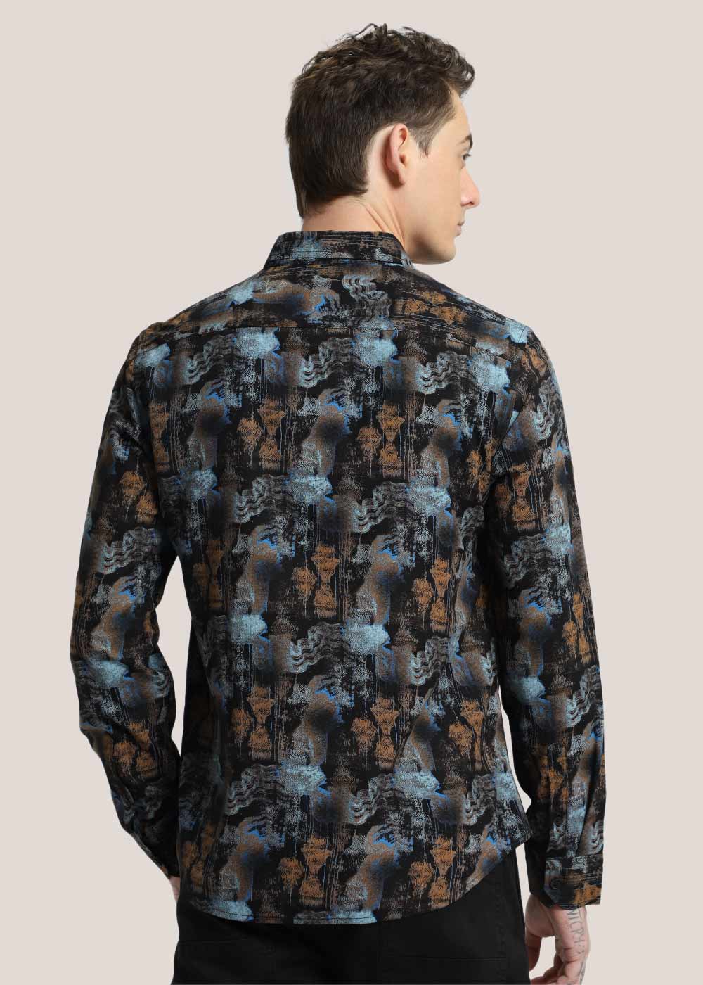 Geometric Textured Printed shirt
