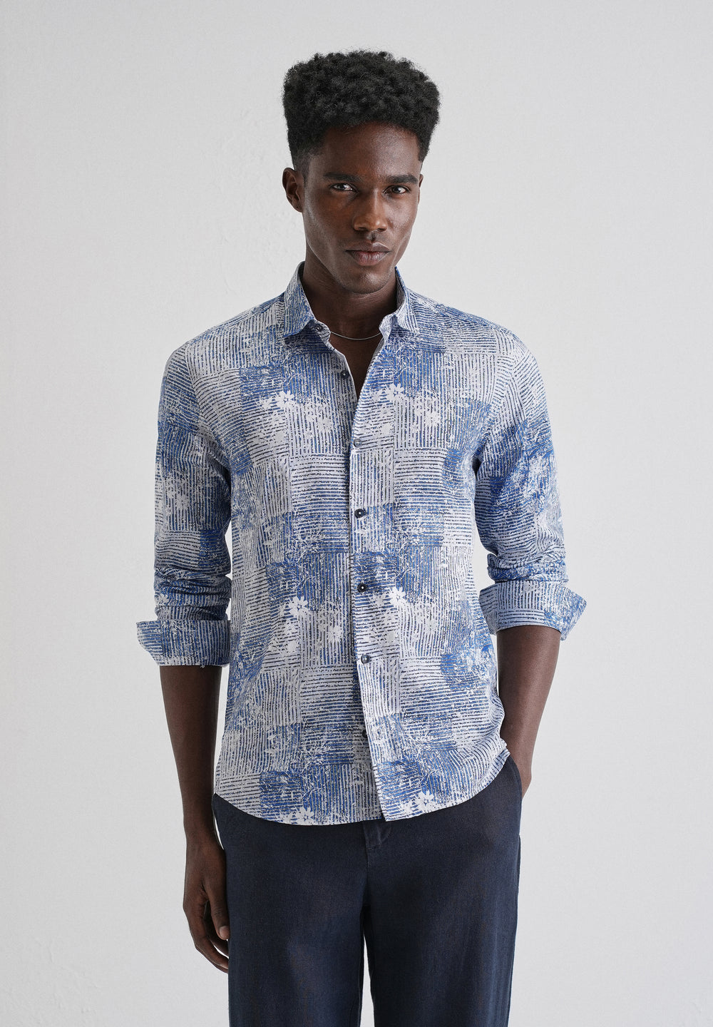 Geometric Print Full-Sleeves Shirt