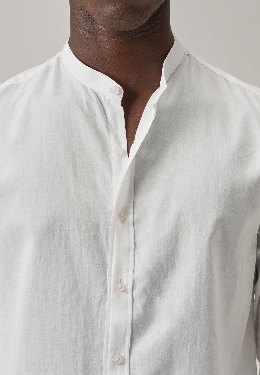 Glaze White Plain Cotton Shirt