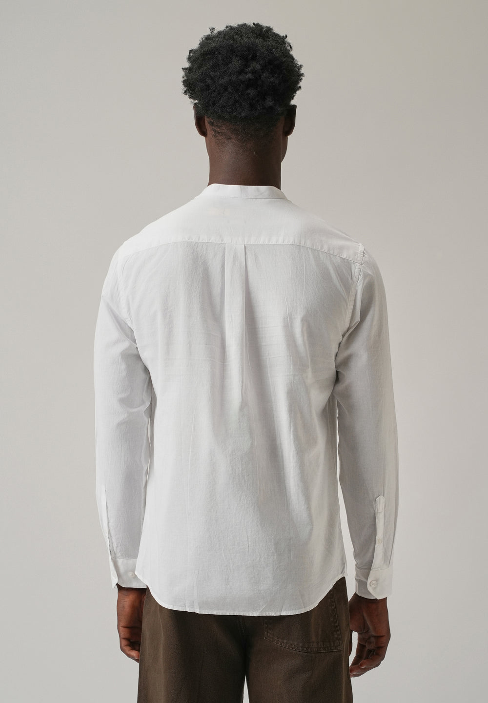 Glaze White Plain Cotton Shirt