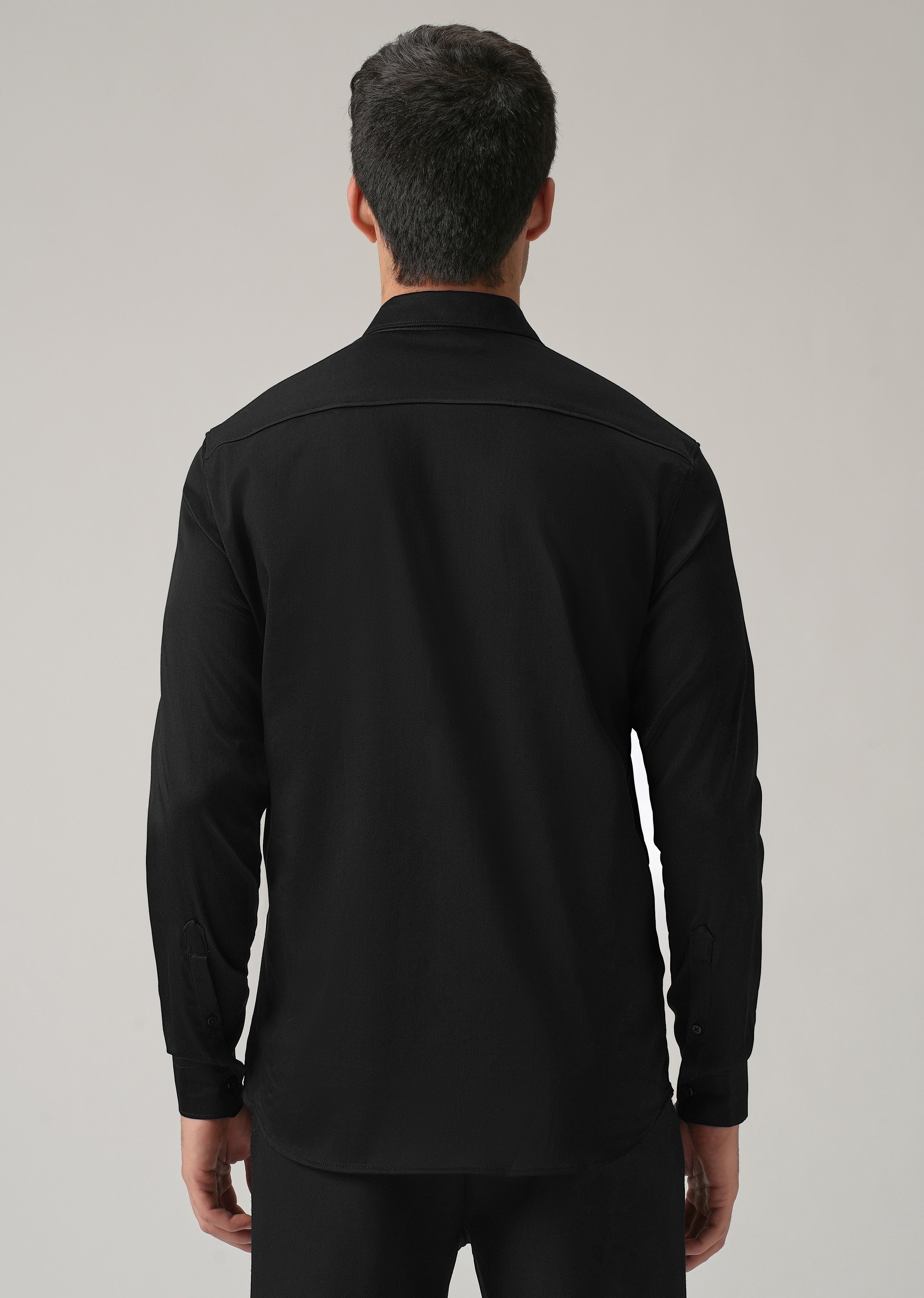 Golden Wing Handwork Black Designer Shirt