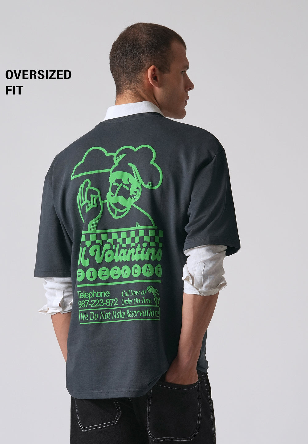 Graphic Novel Black Oversized T-shirt