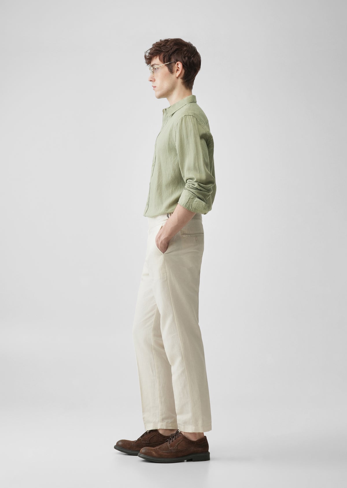 Sage Green 100% Pure Linen Shirt