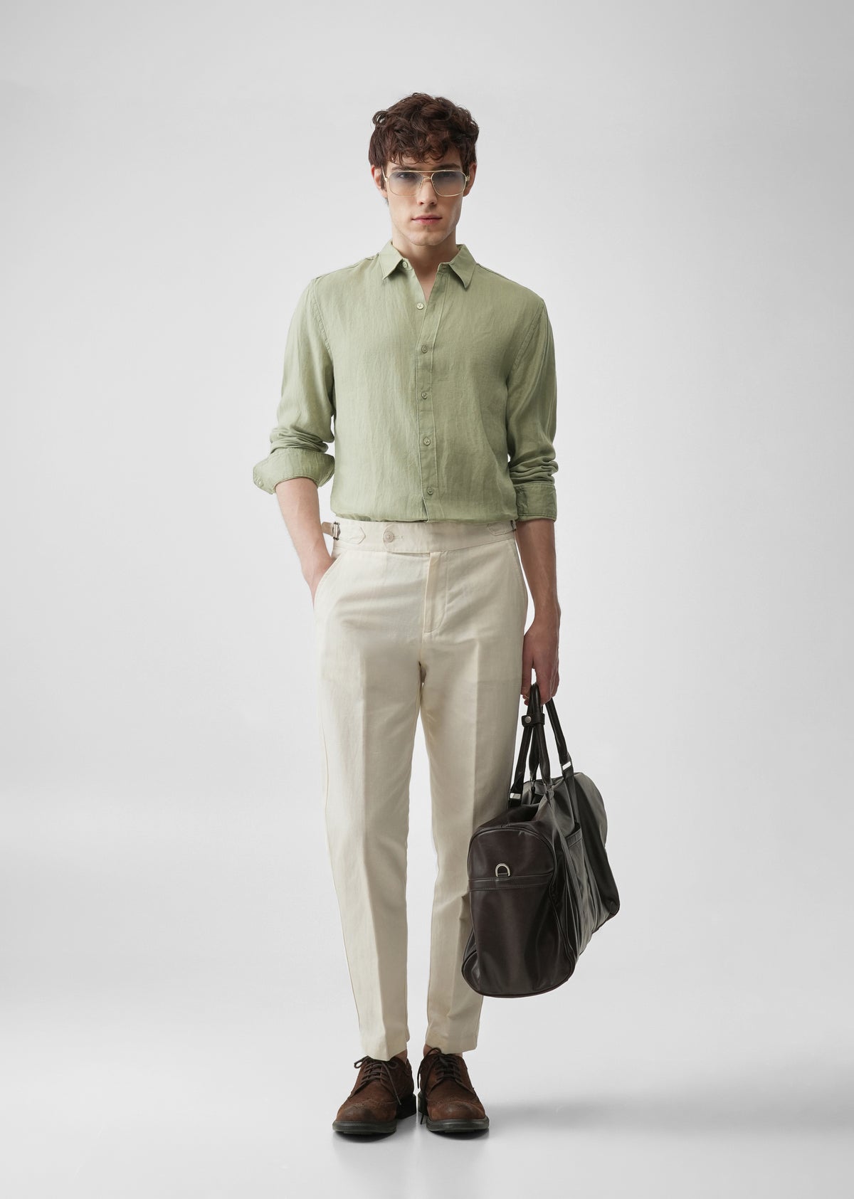 Sage Green 100% Pure Linen Shirt