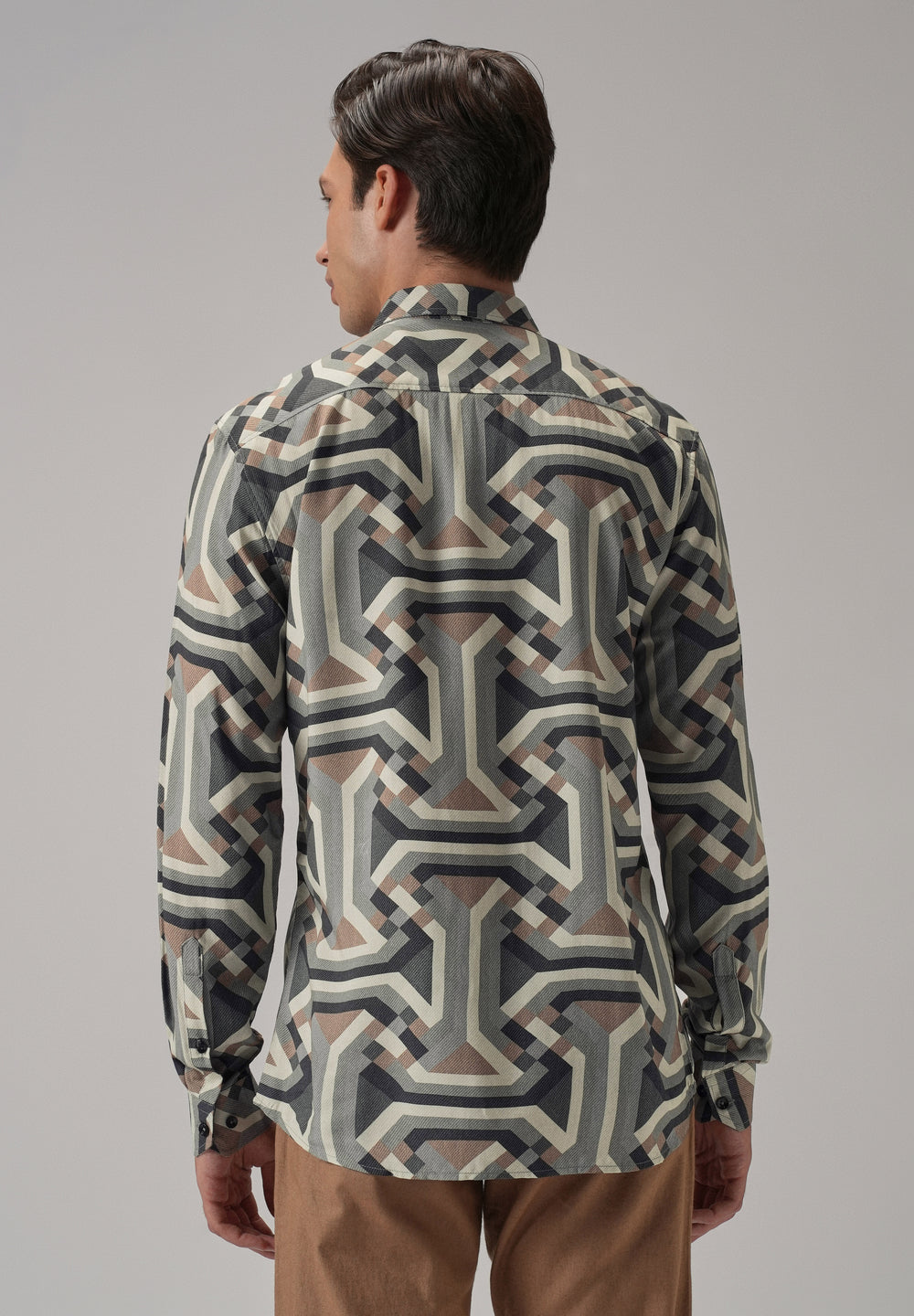 Green Abstract Texture Printed Shirt