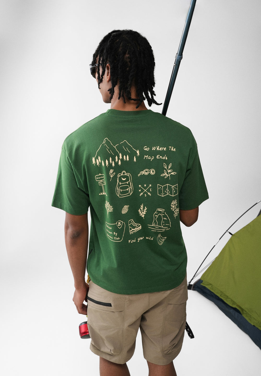 Green Adventure Graphic T-shirt