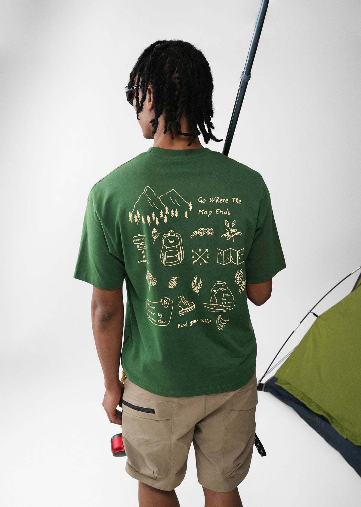 Green Adventure Graphic T-shirt