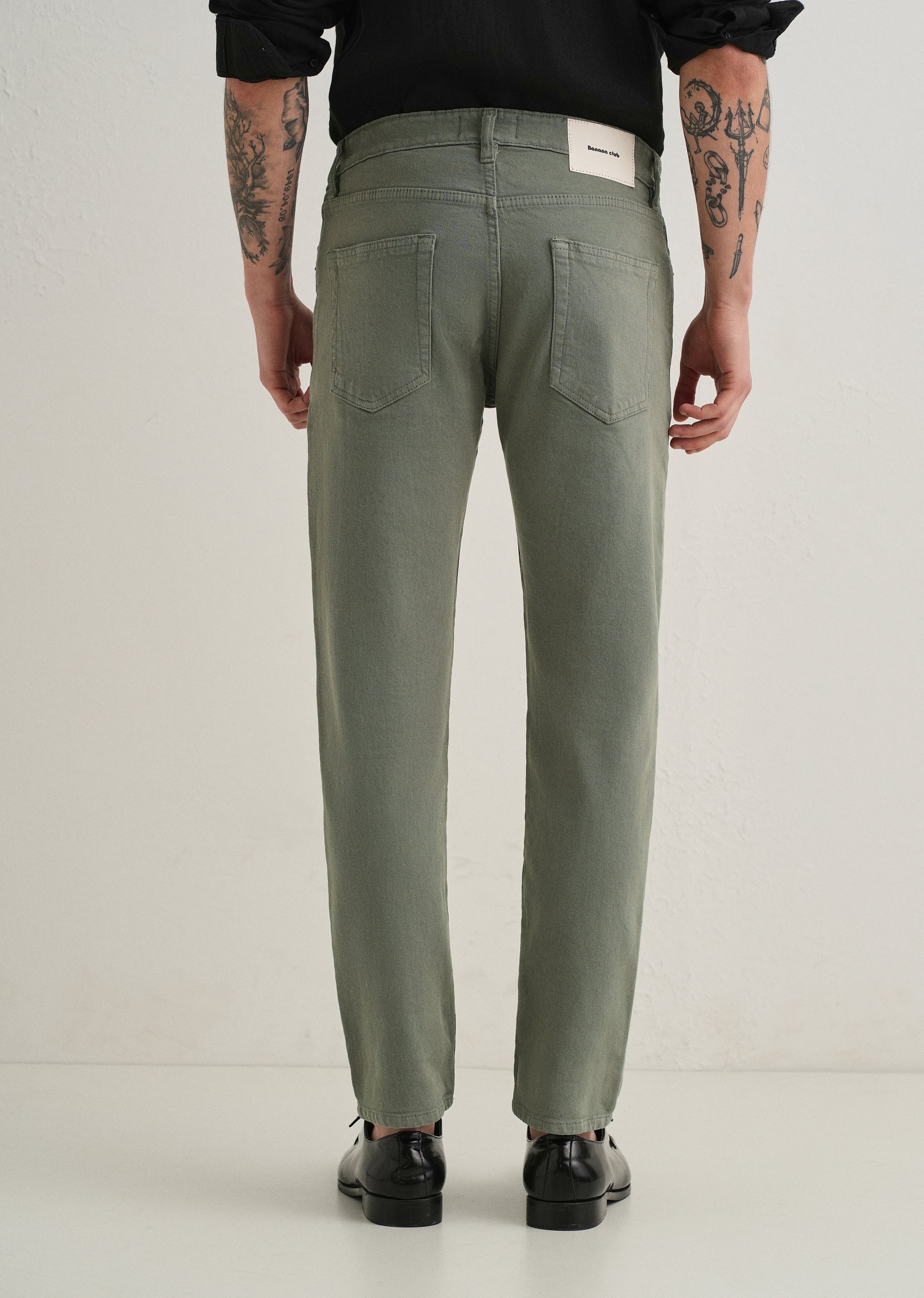 Green Ankle Slim Fit Denim