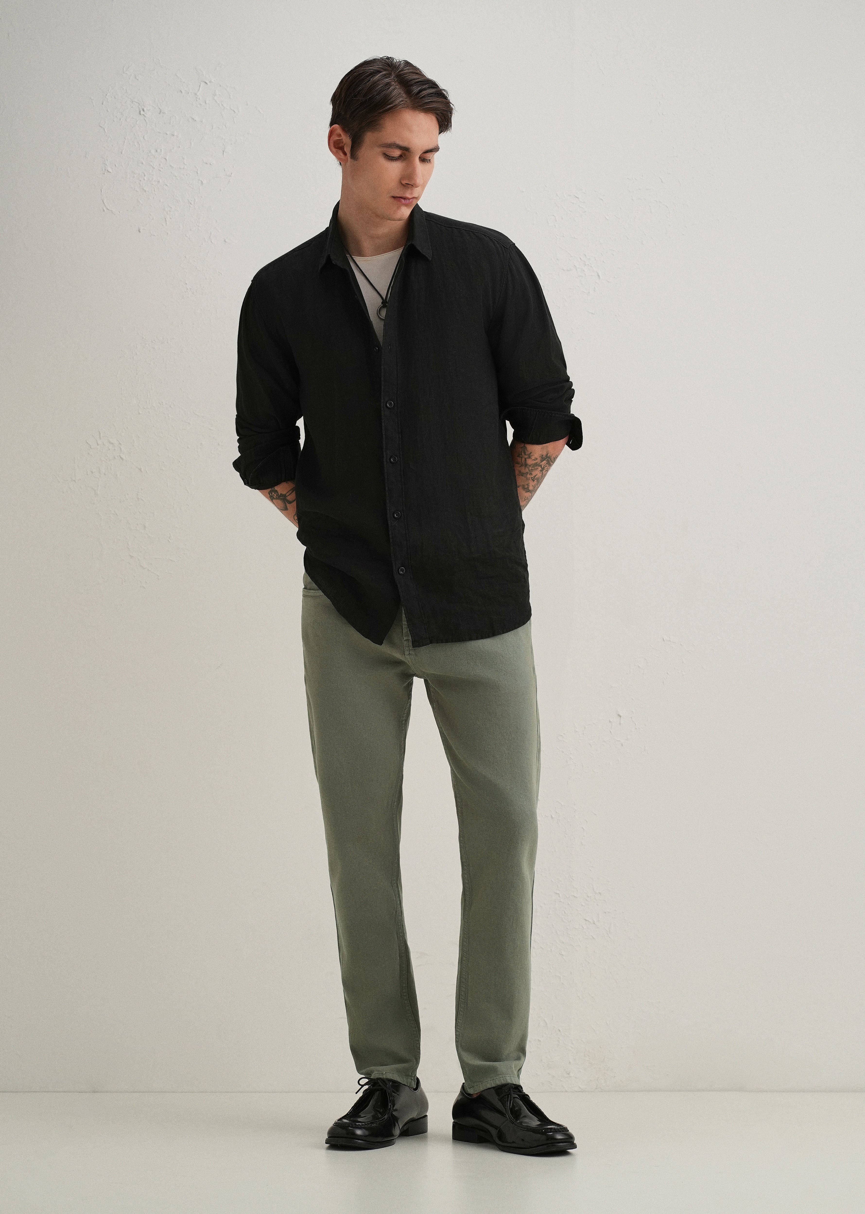 Green Ankle Slim Fit Denim