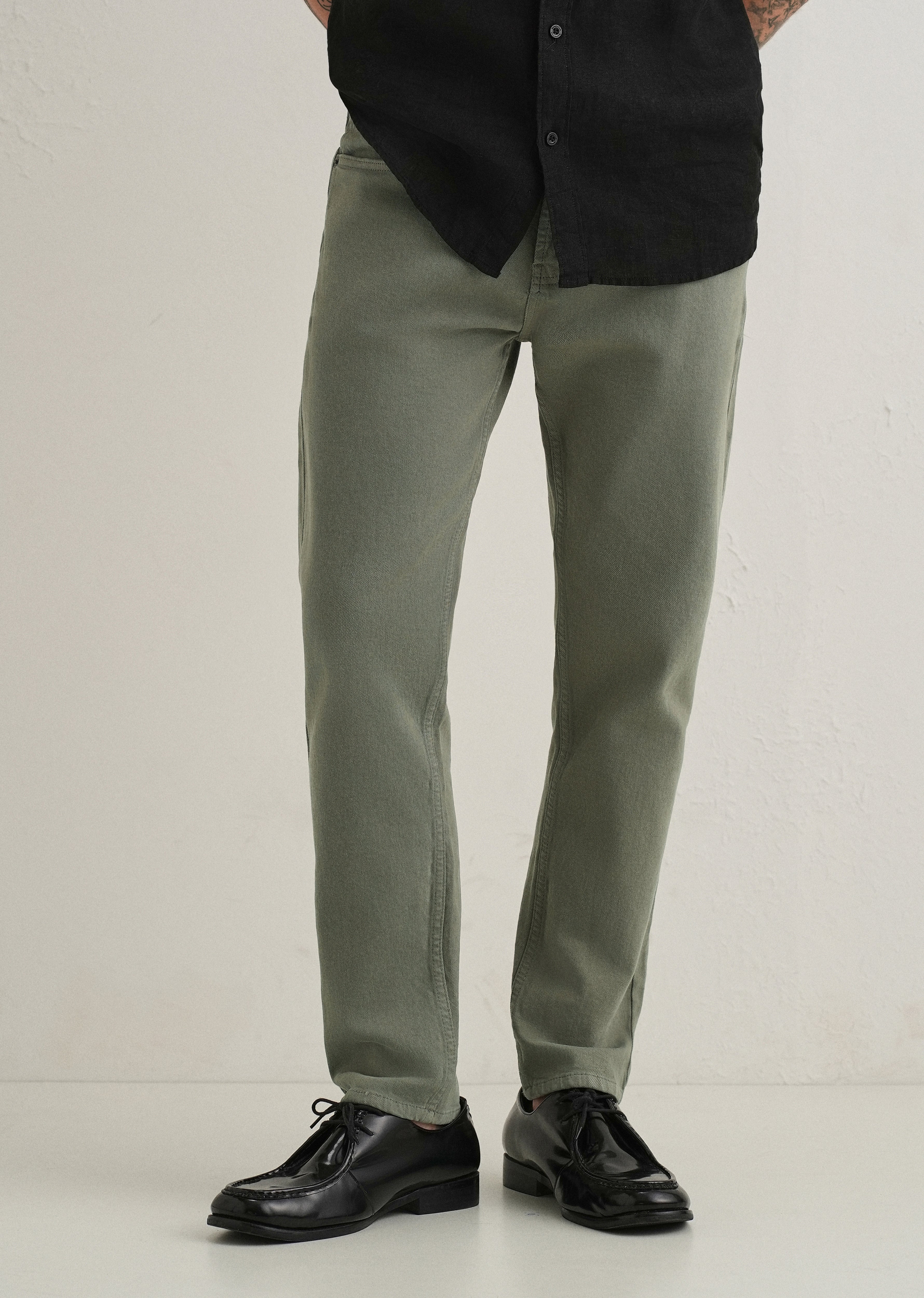 Green Ankle Slim Fit Denim