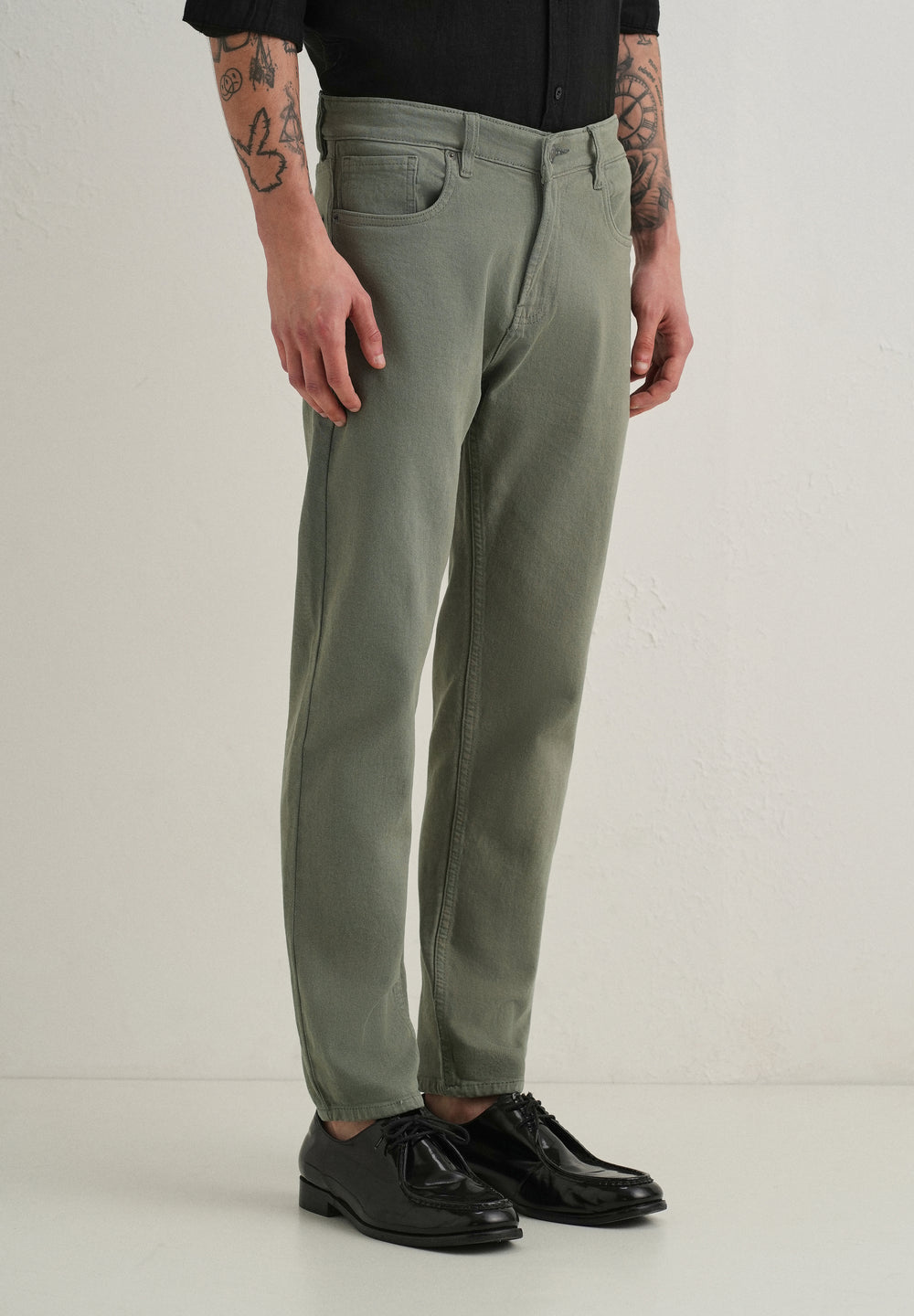 Green Ankle Slim Fit Denim