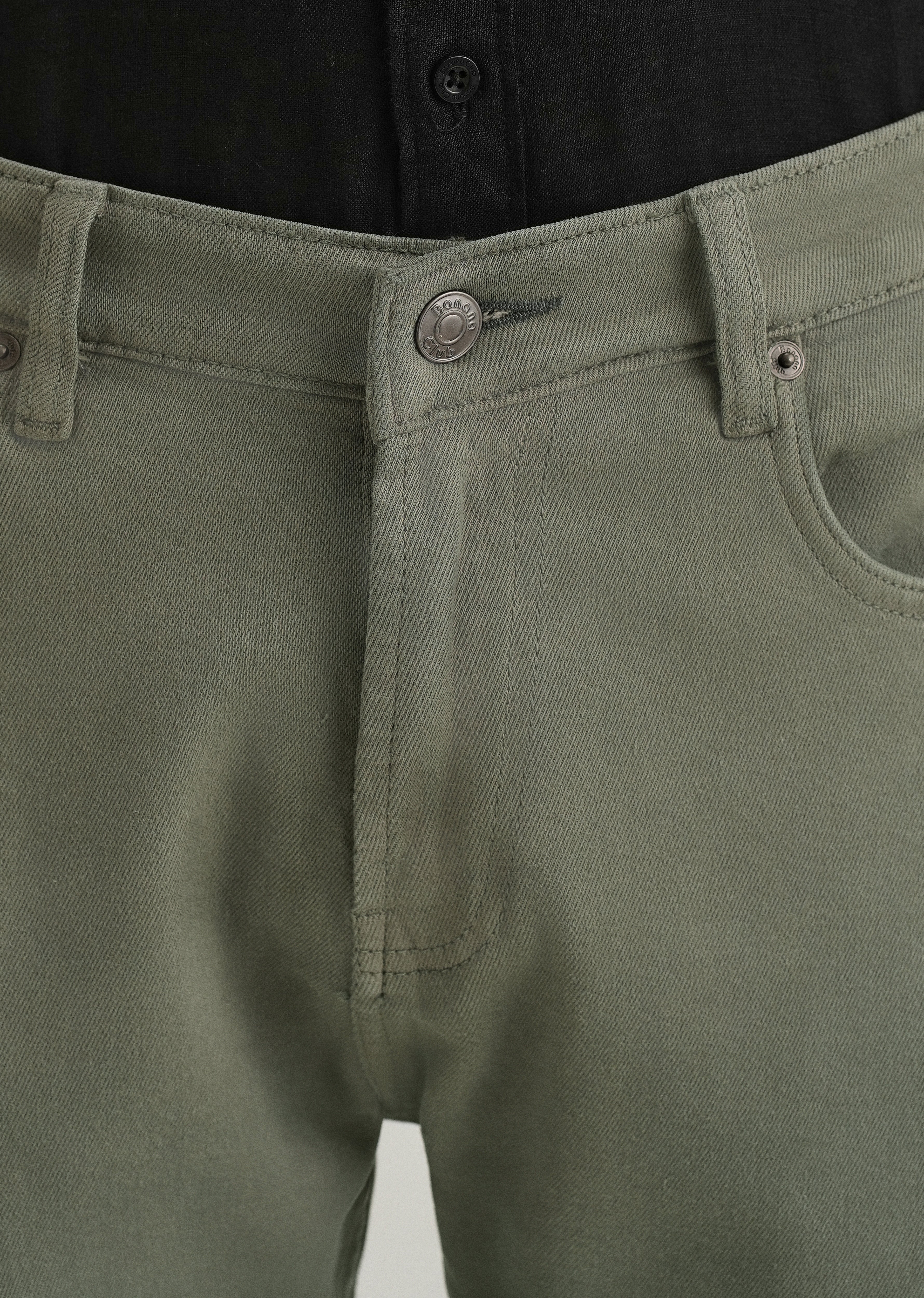 Green Ankle Slim Fit Denim