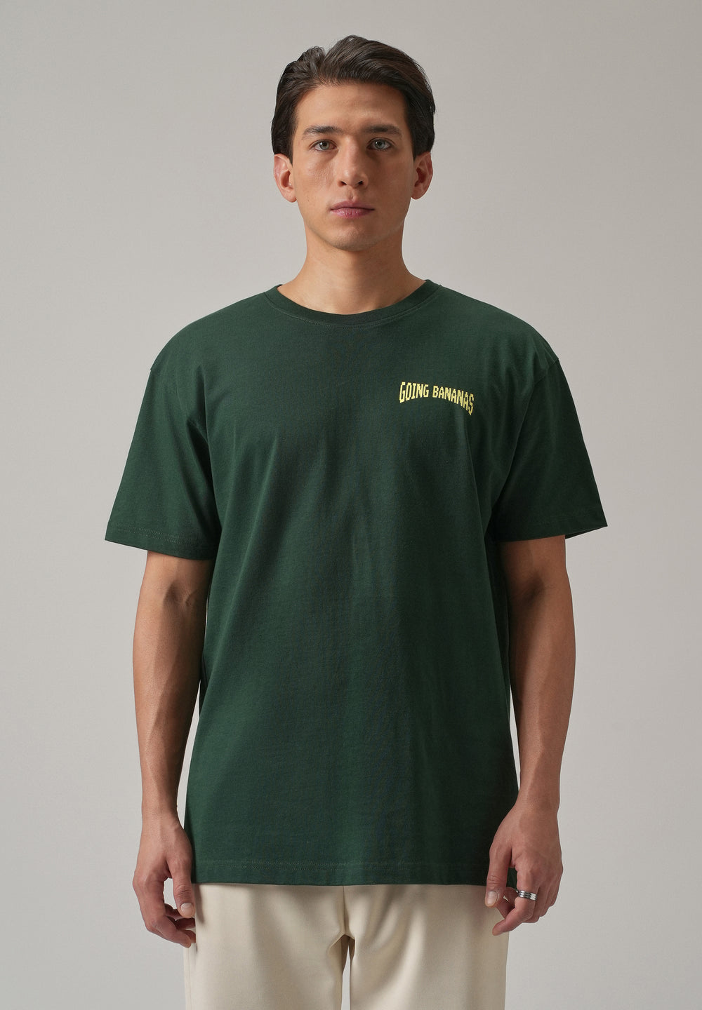Green Back Printed Oversized T-Shirt