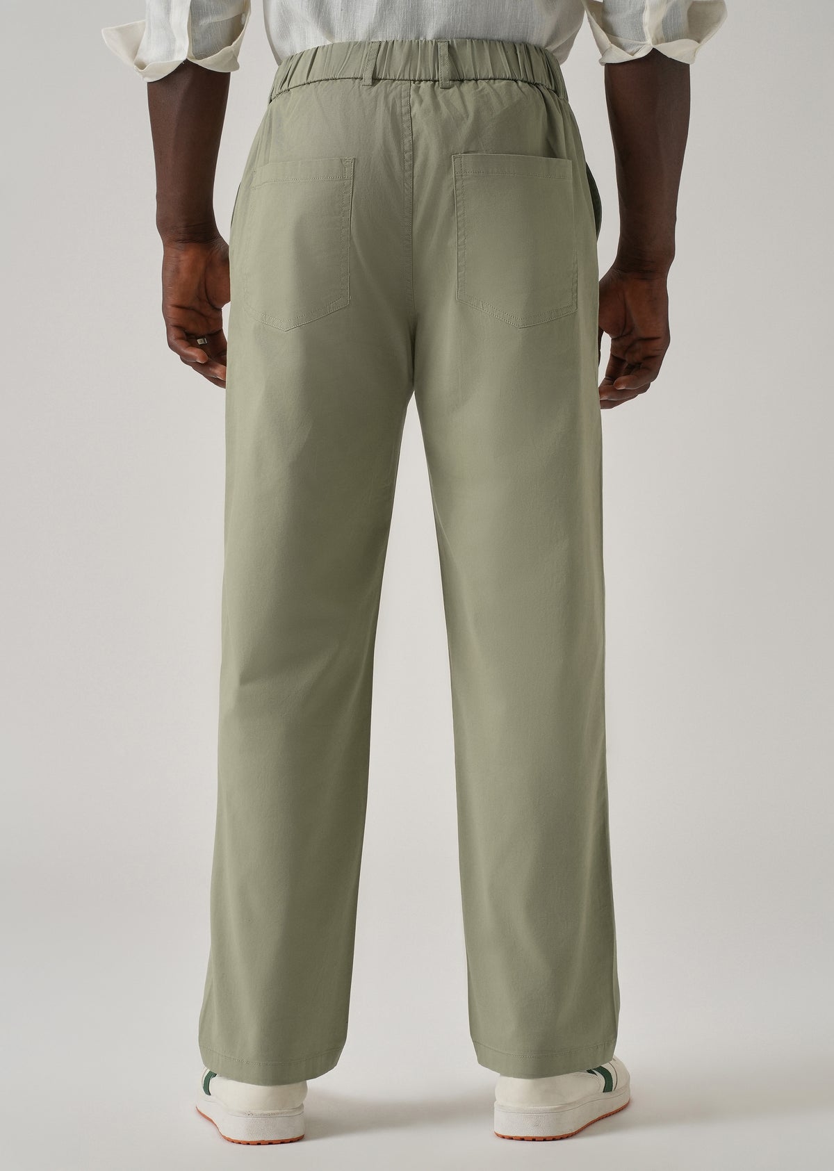 CHUCK regular flannel herringbone chinos - GOTS/Vegan - Demitasse (brown)