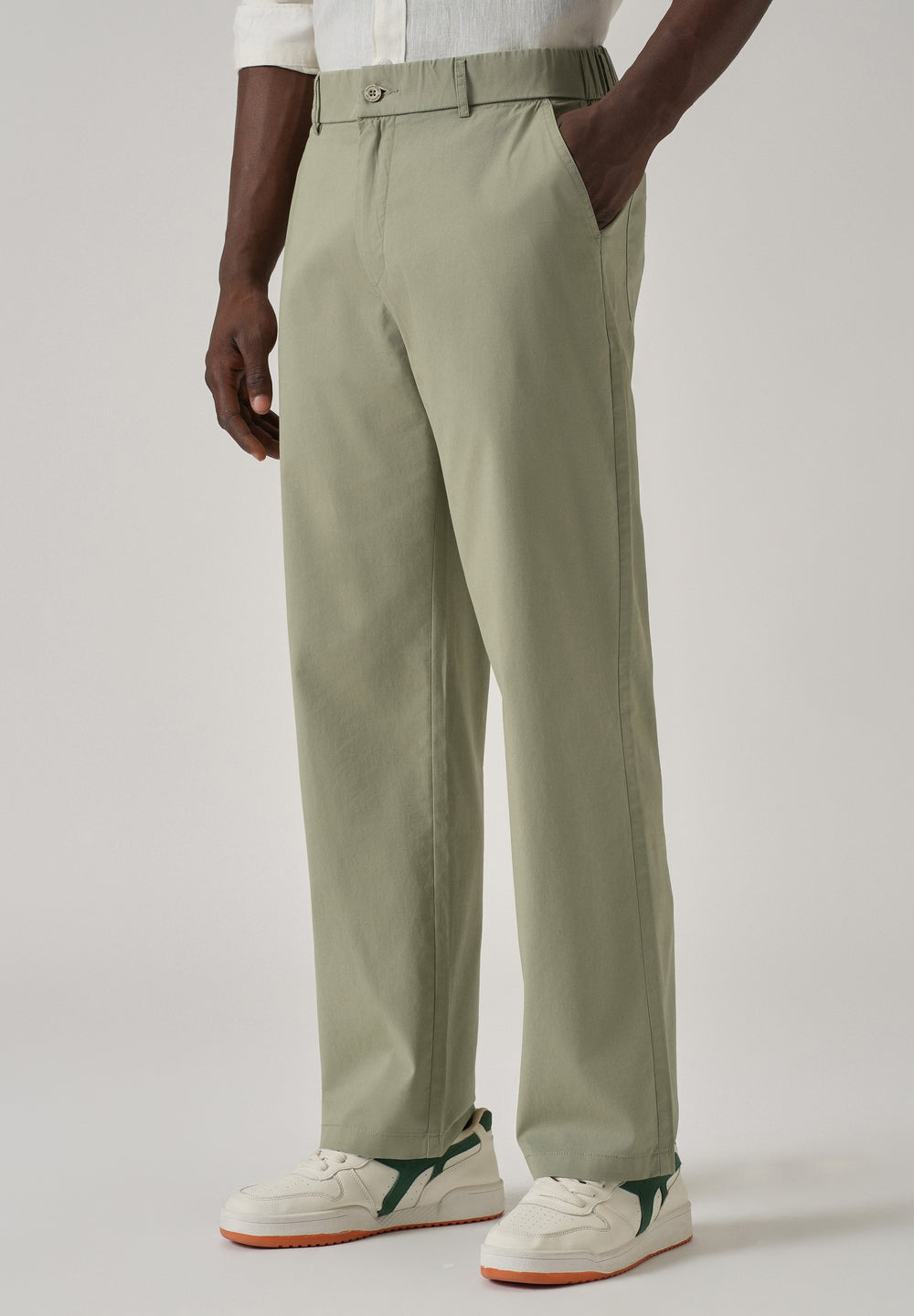 Baggy Fit Green Chinos