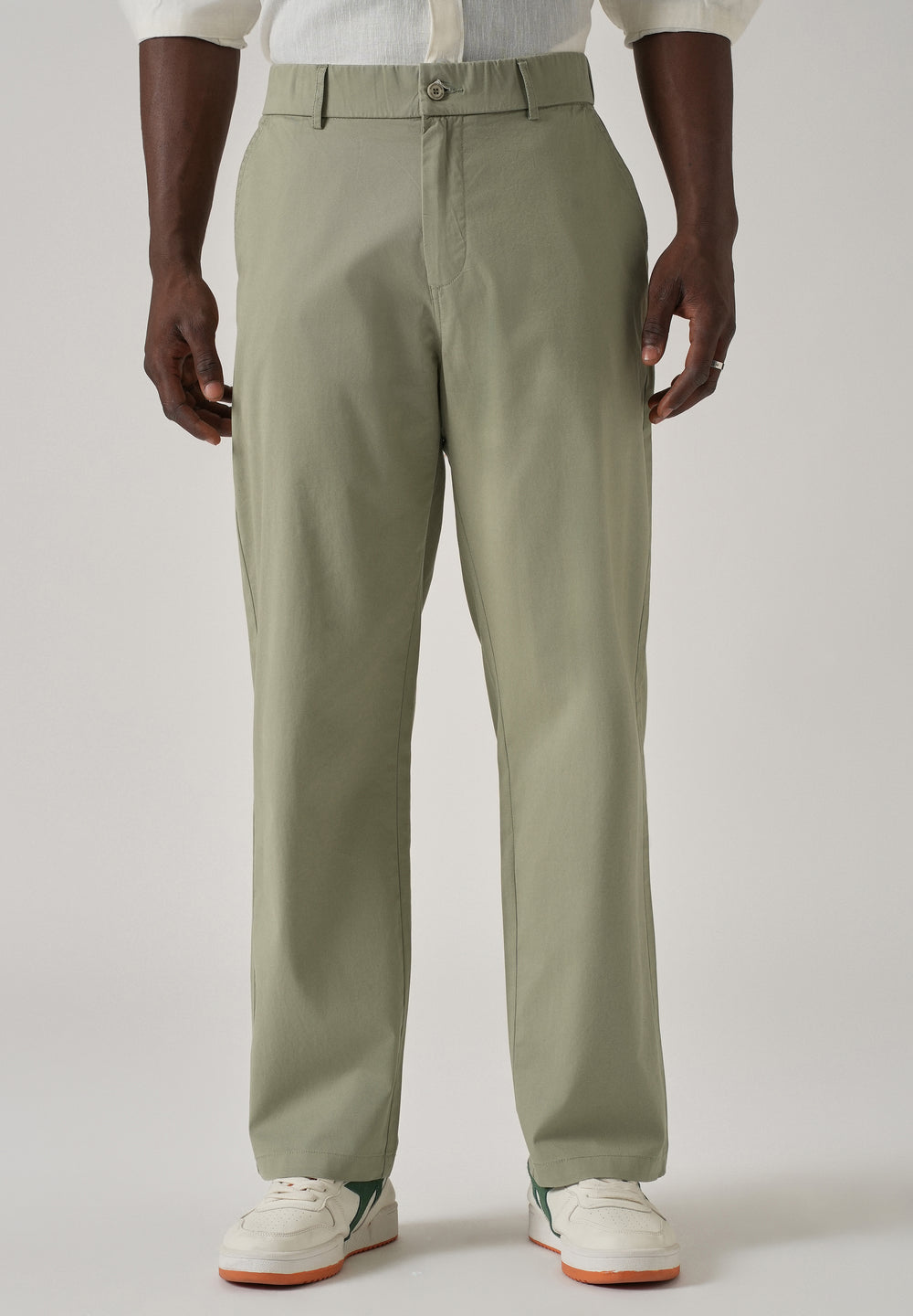 Baggy Fit Green Chinos