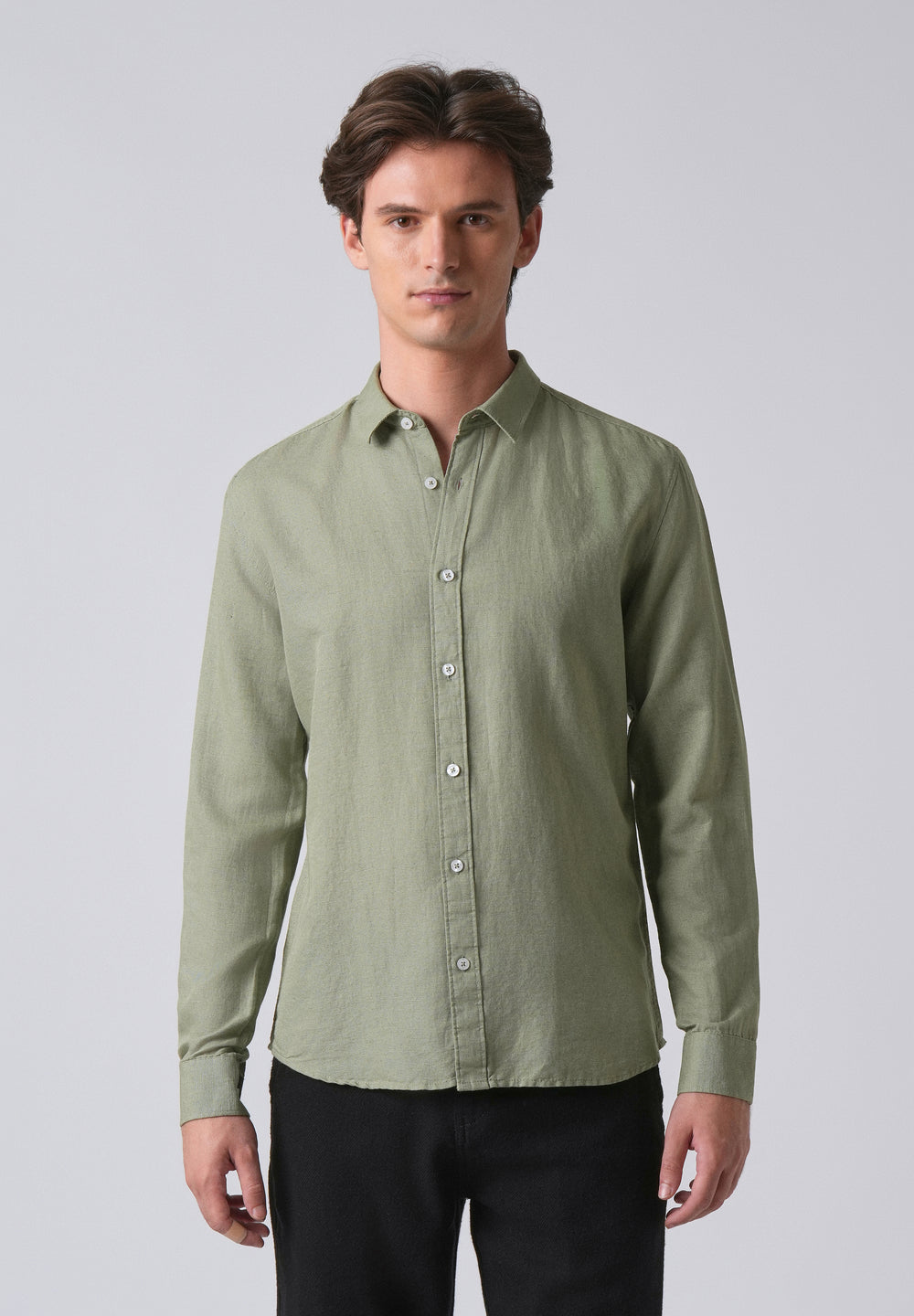 Green Linen Shirt