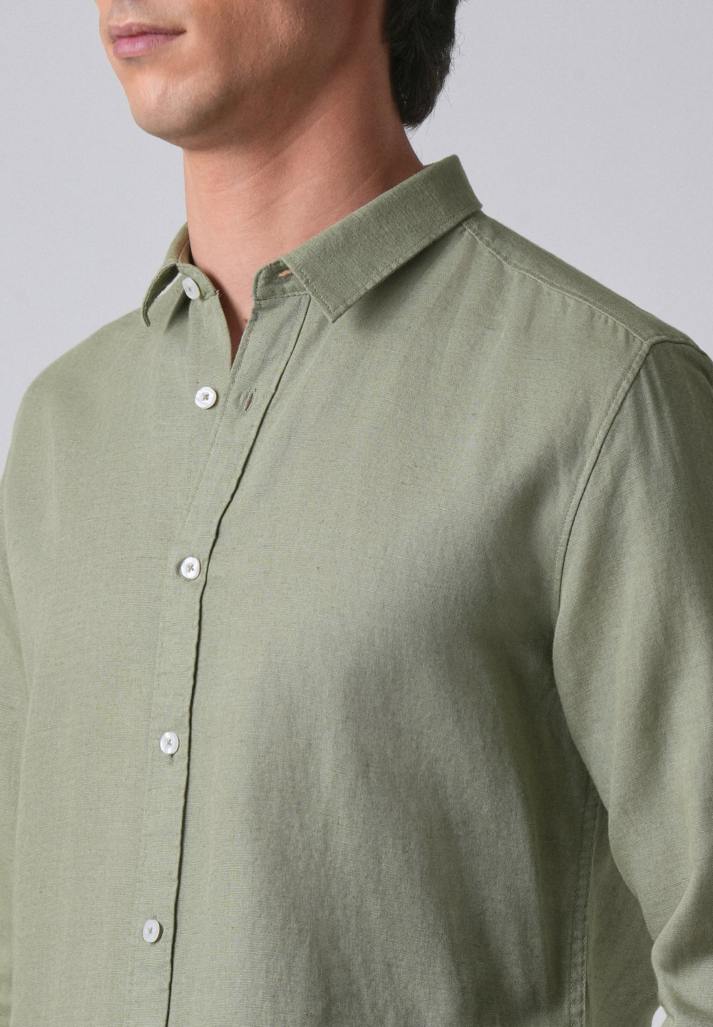 Green Linen Shirt