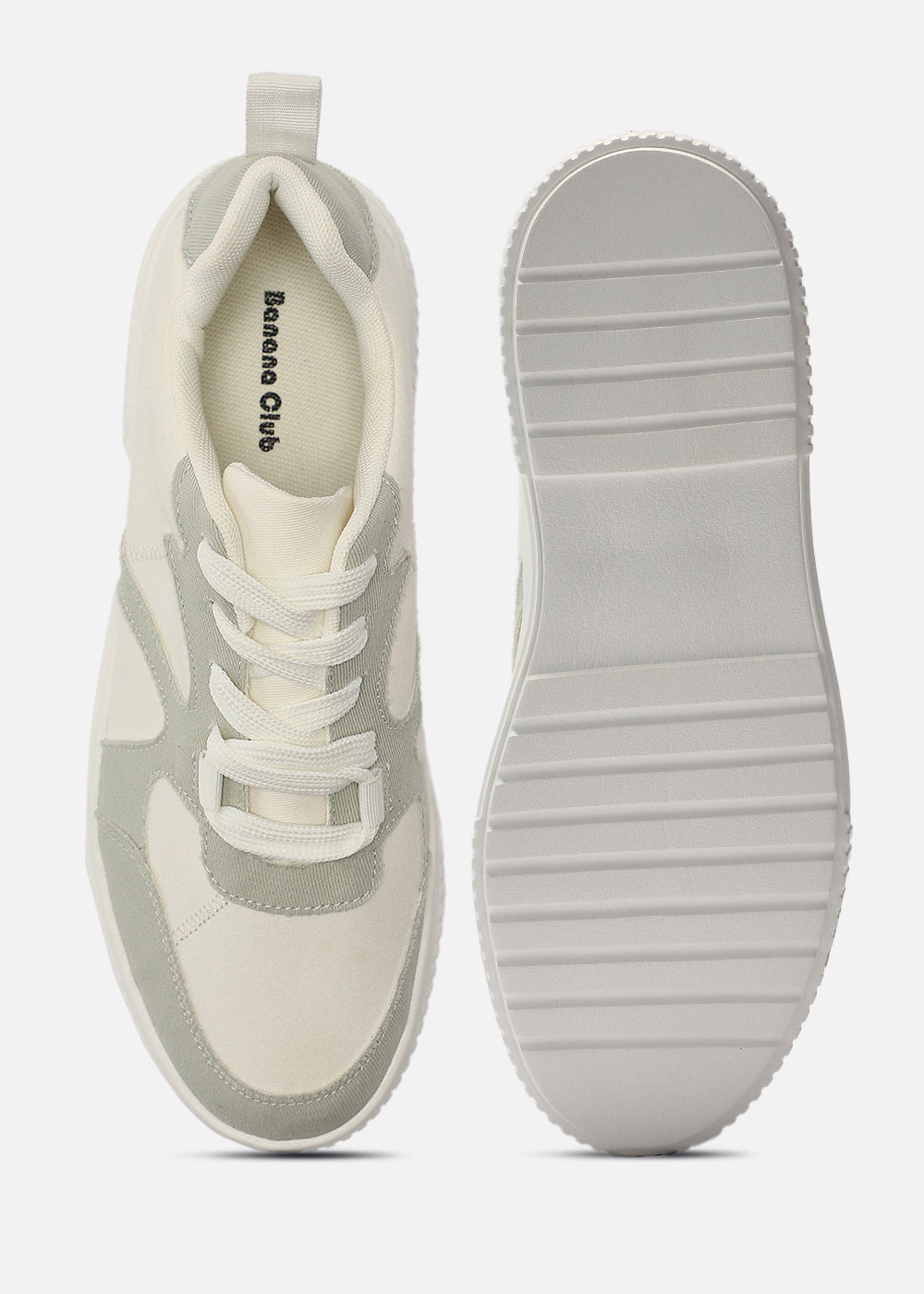 Green Colorblock Low Top Sneakers