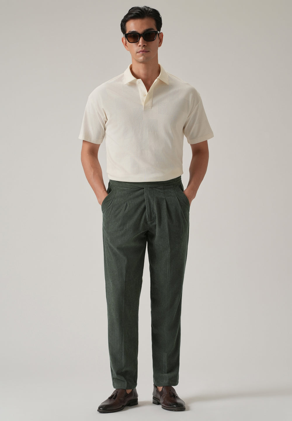 Green Corduroy Gurkha Pants