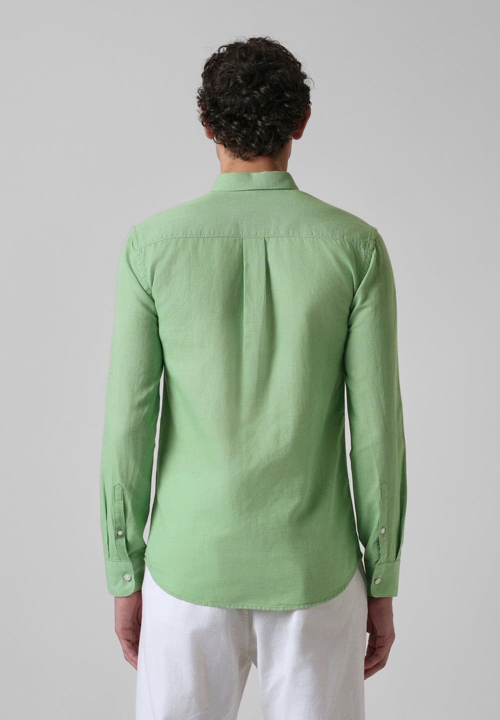 Green Cotton Linen Shirt