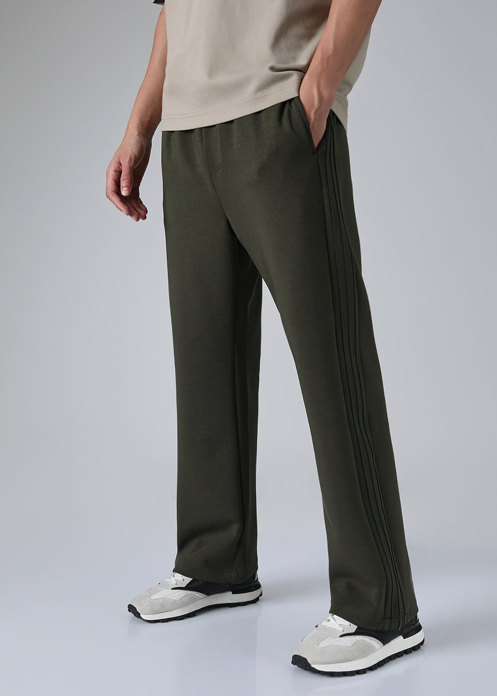 Green Drawstring Korean Pant