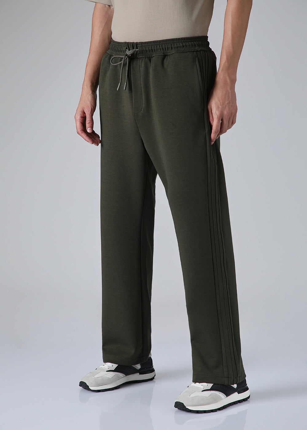 Green Drawstring Korean Pant