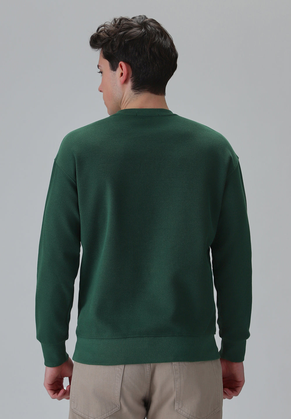 Green Embossed Sweatshirt