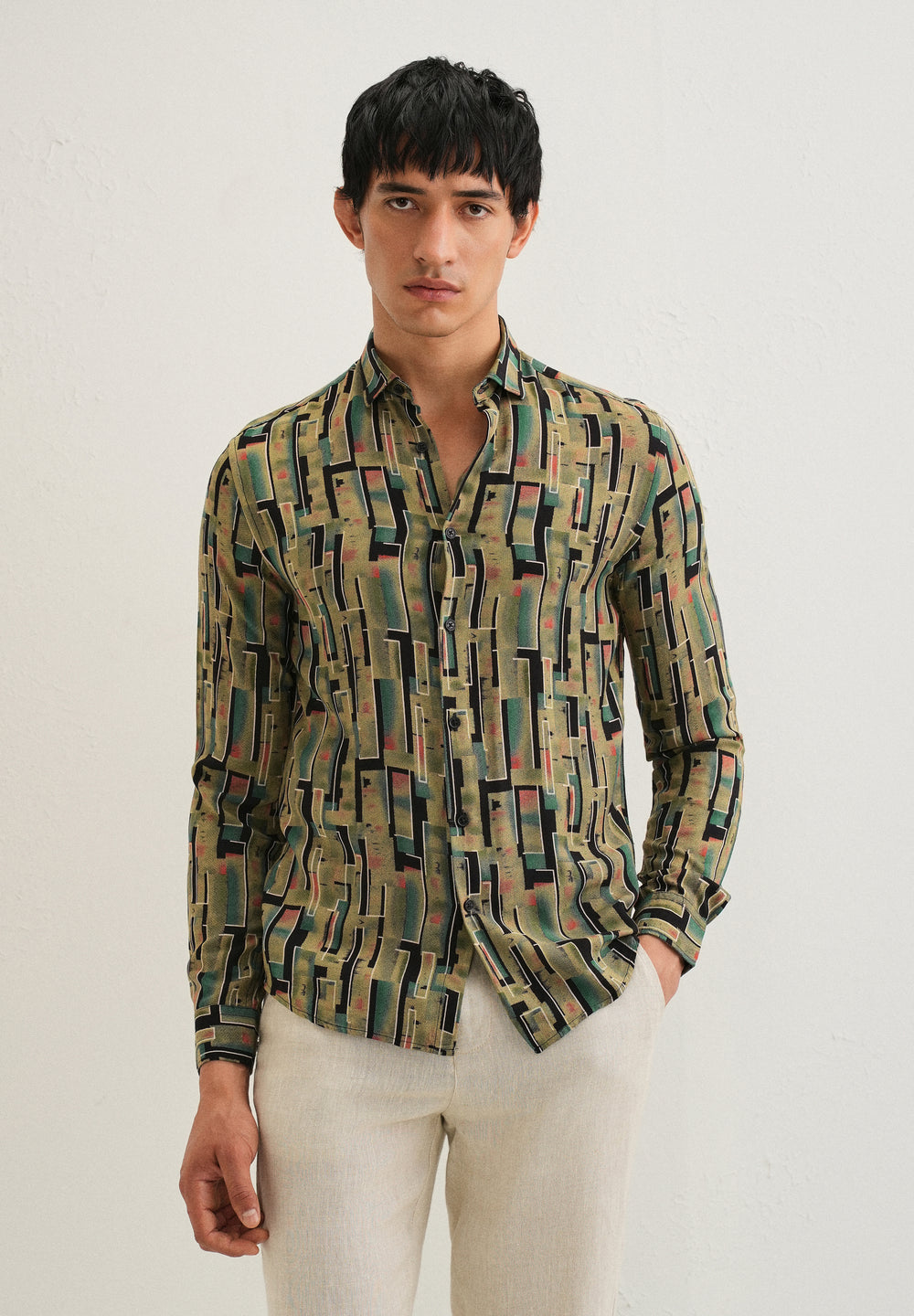 Green Feather Shirt