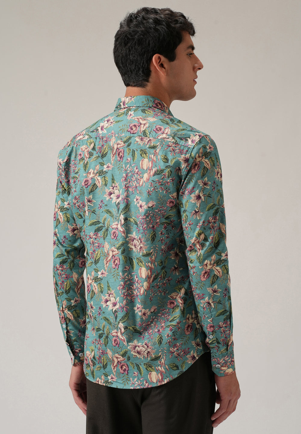 Green Floral Print Shirt