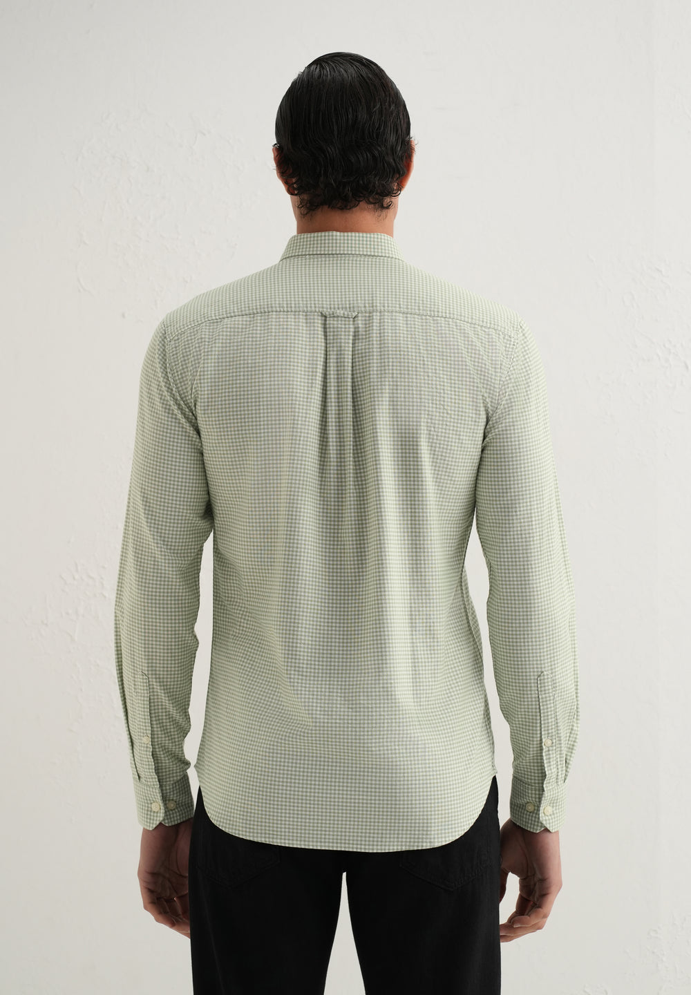 Green Gingham Check Shirt