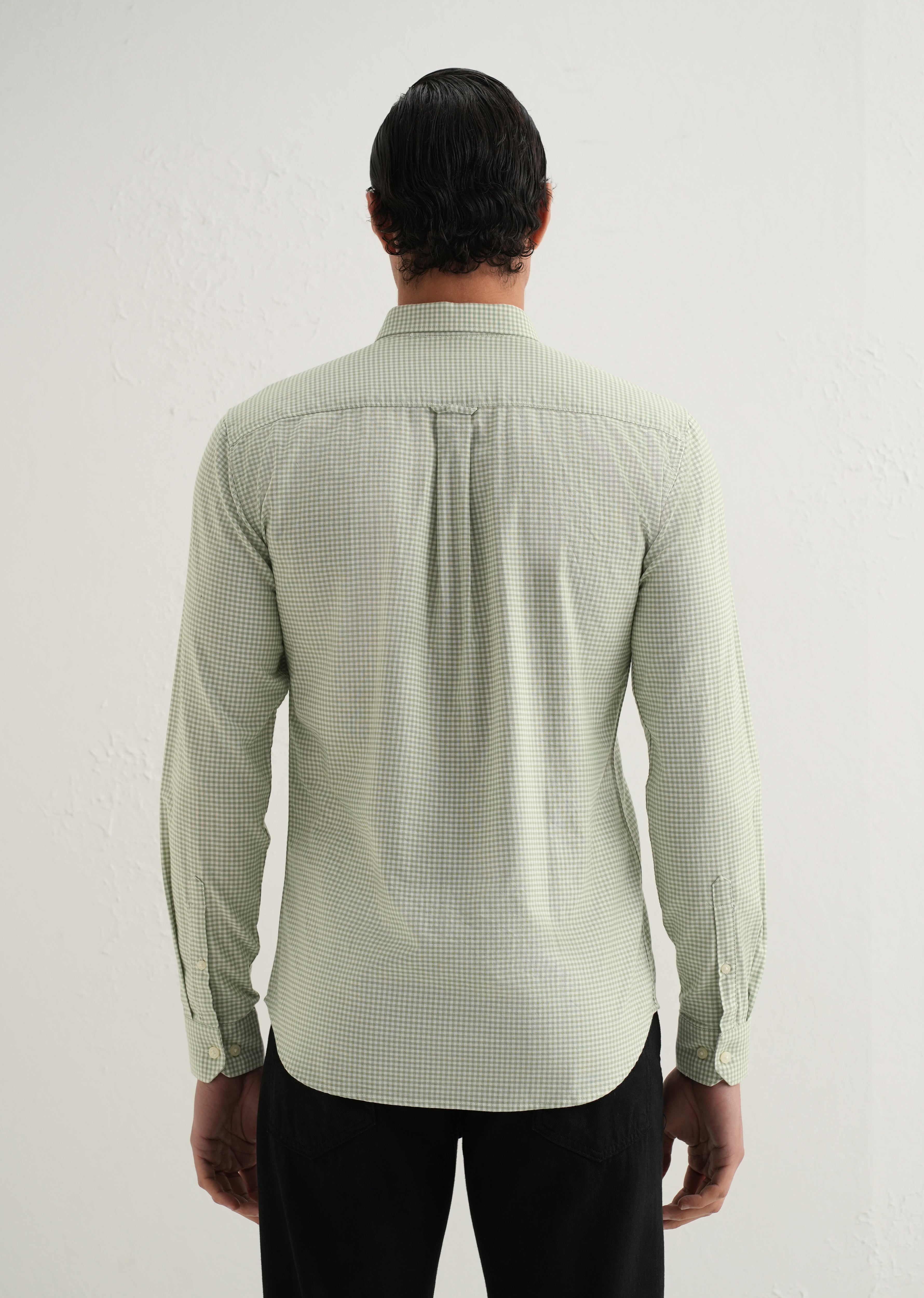 Green Gingham Check Shirt